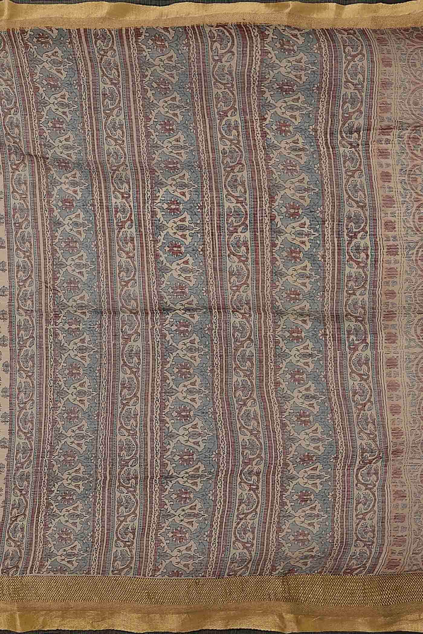 Beige Kota Cotton Saree