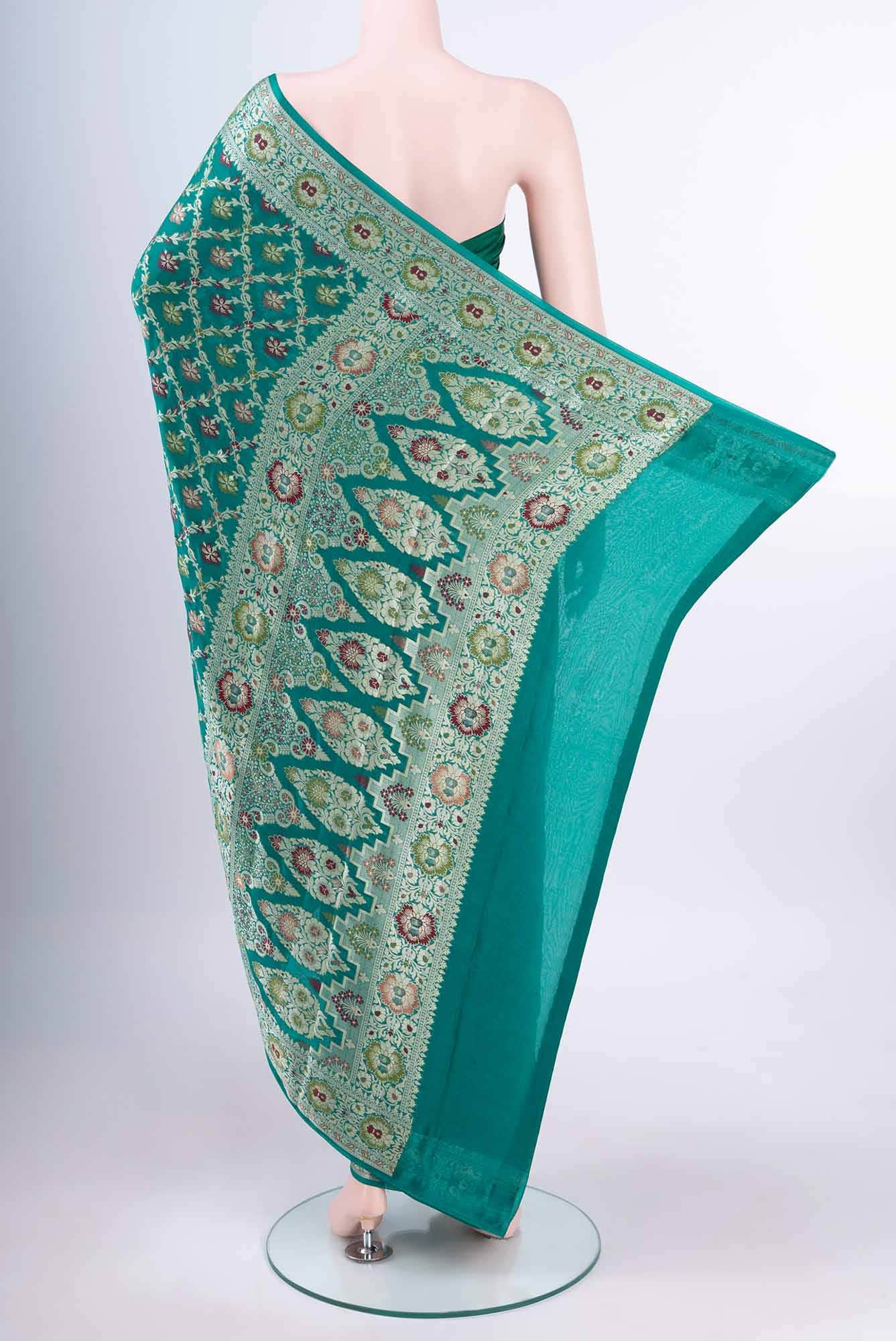 Green Georgette Saree