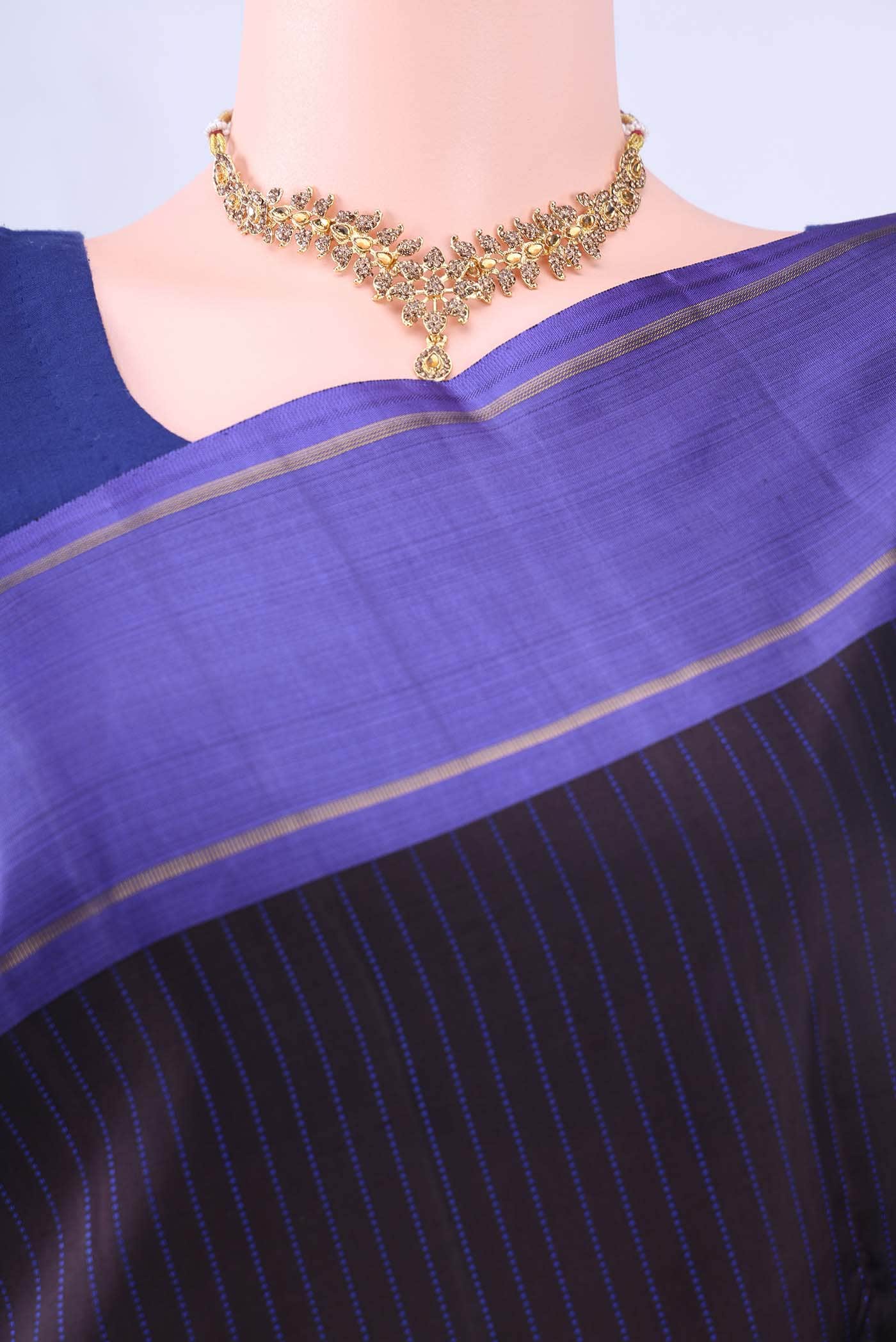 Black Kanchipuram Silk Saree