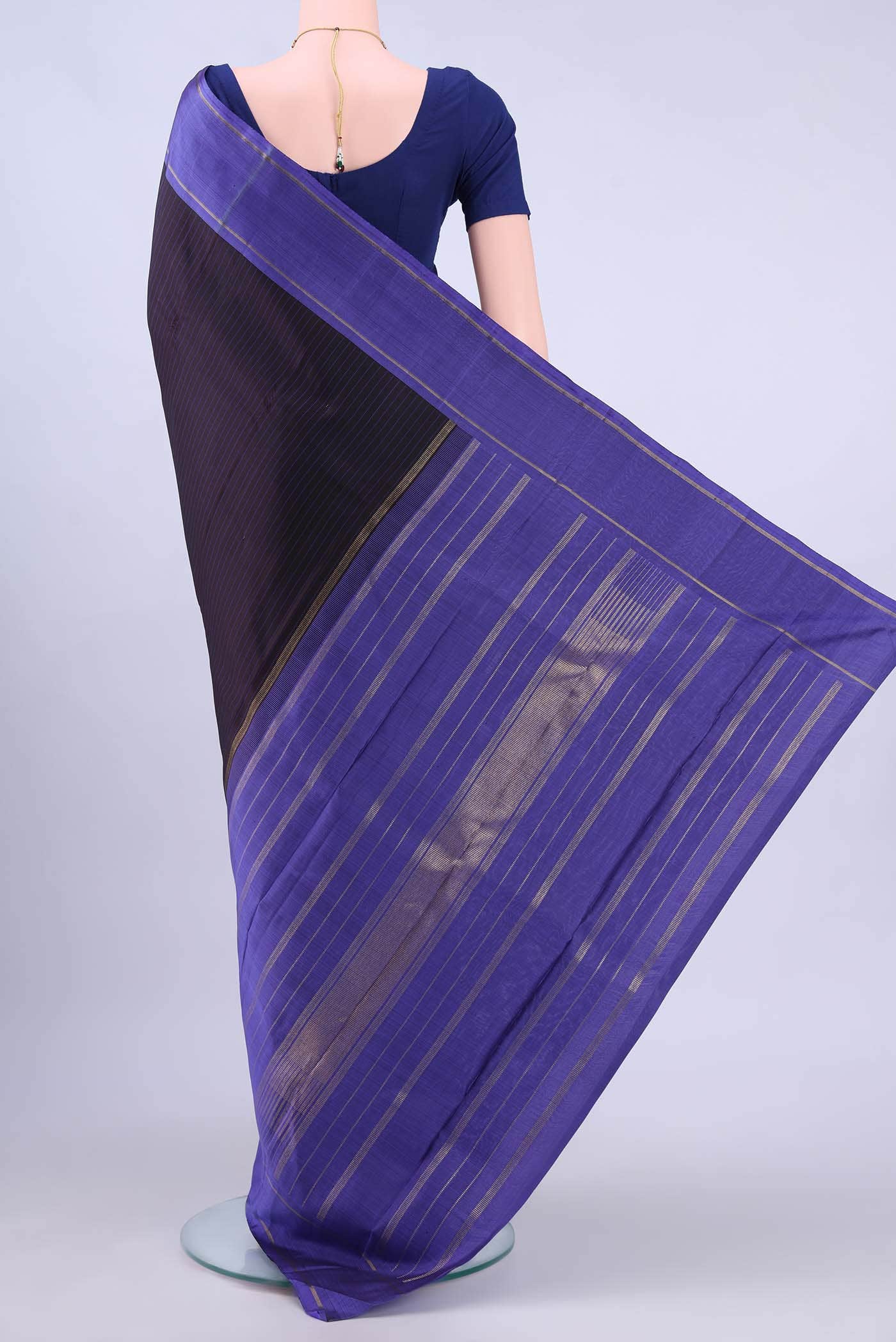 Black Kanchipuram Silk Saree