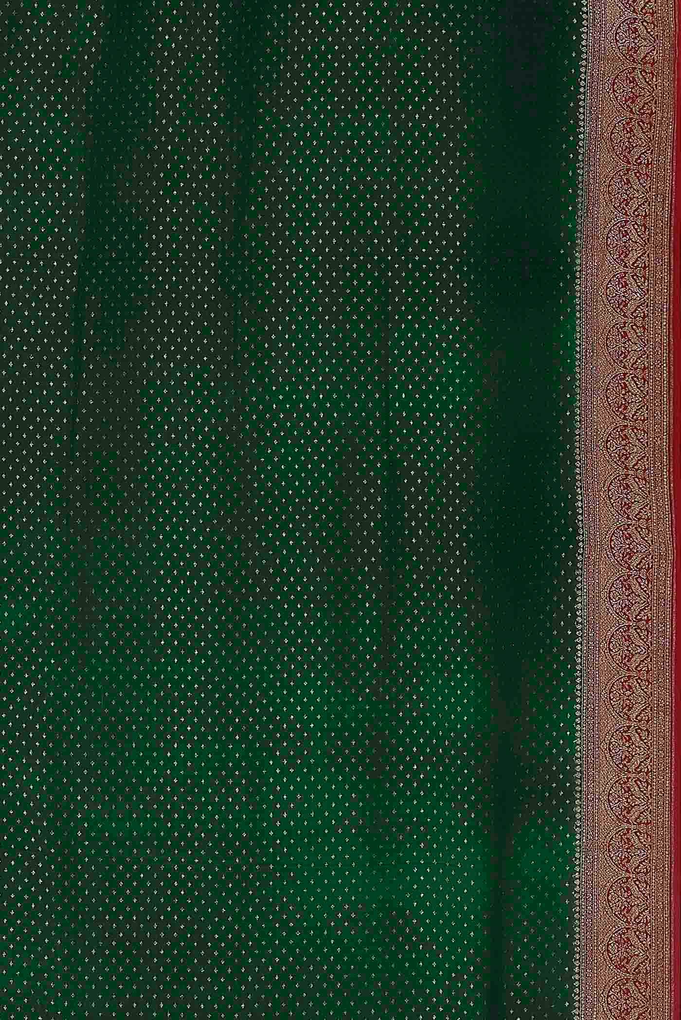 Green Banarasi Georgette Saree