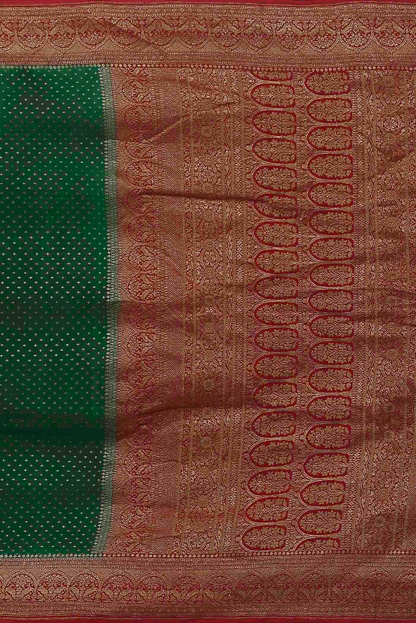 Green Banarasi Georgette Saree