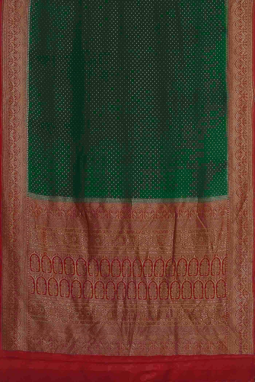 Green Banarasi Georgette Saree