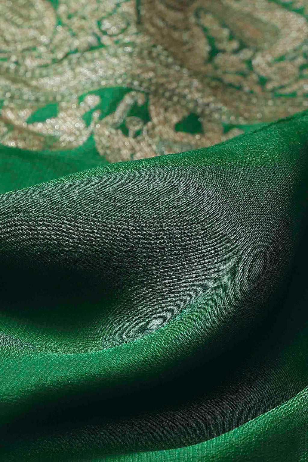 Green Banarasi Georgette Saree