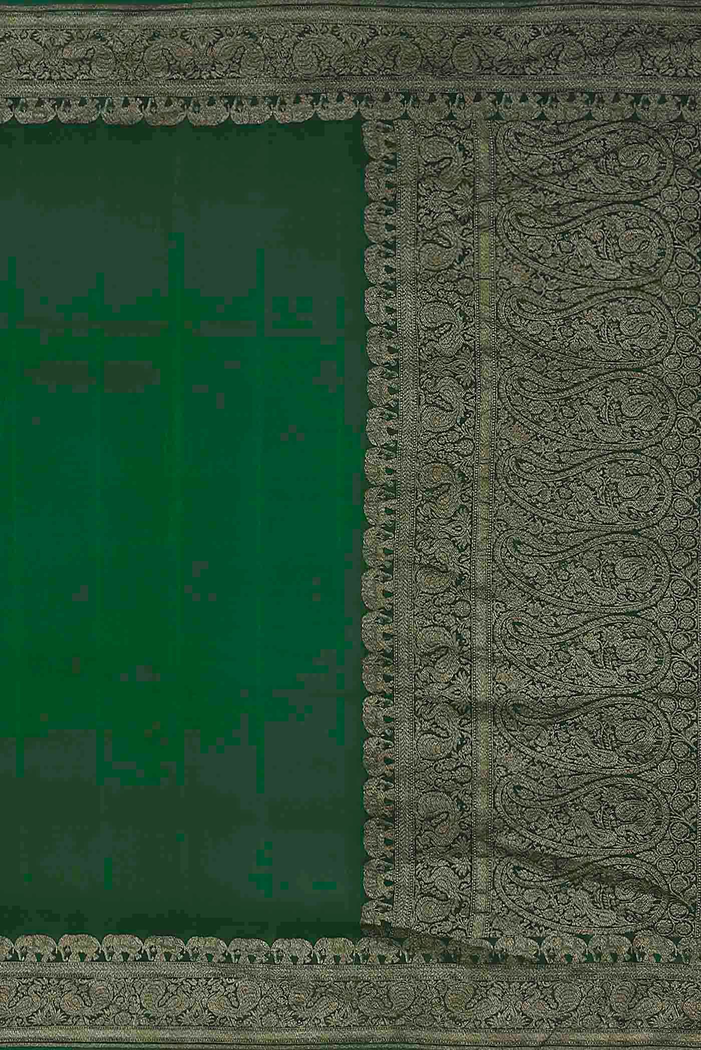 Green Banarasi Georgette Saree