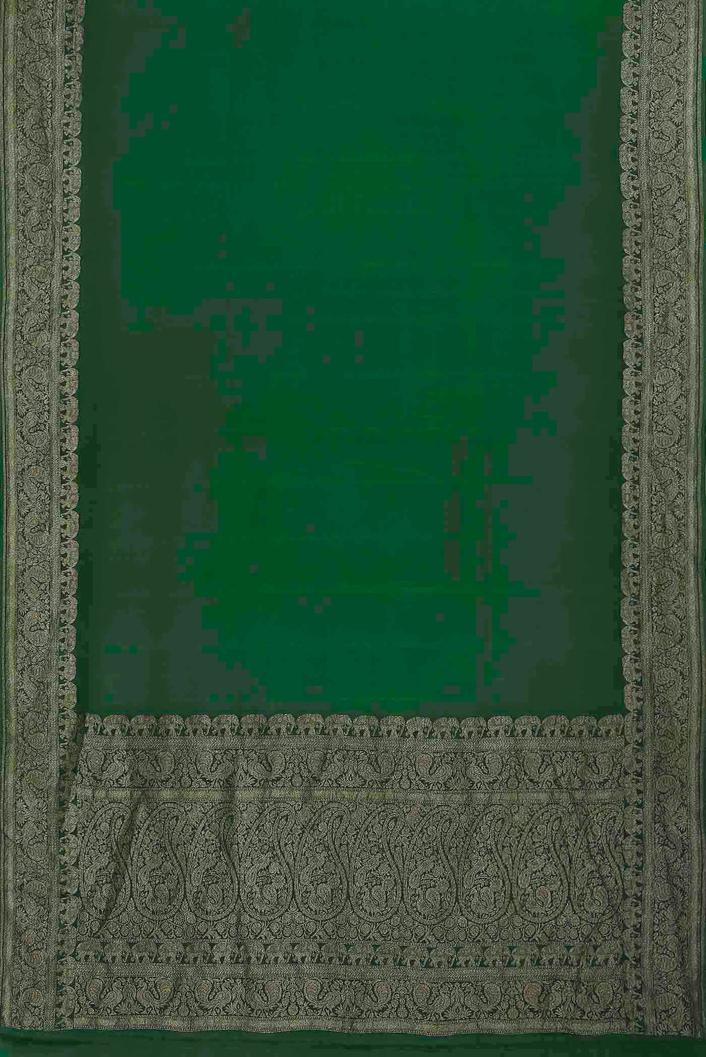 Green Banarasi Georgette Saree