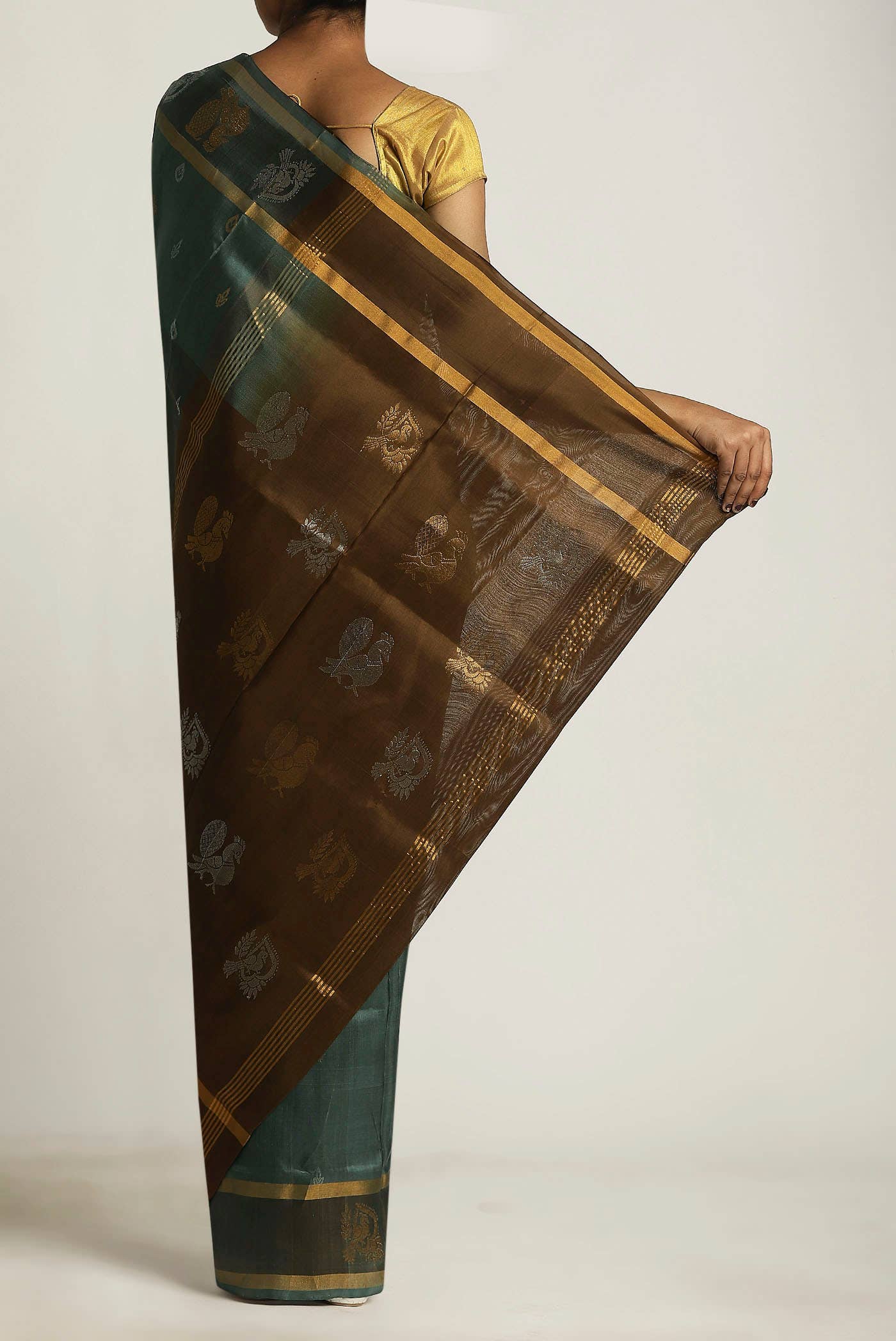 Sage Green Uppada Silk Saree
