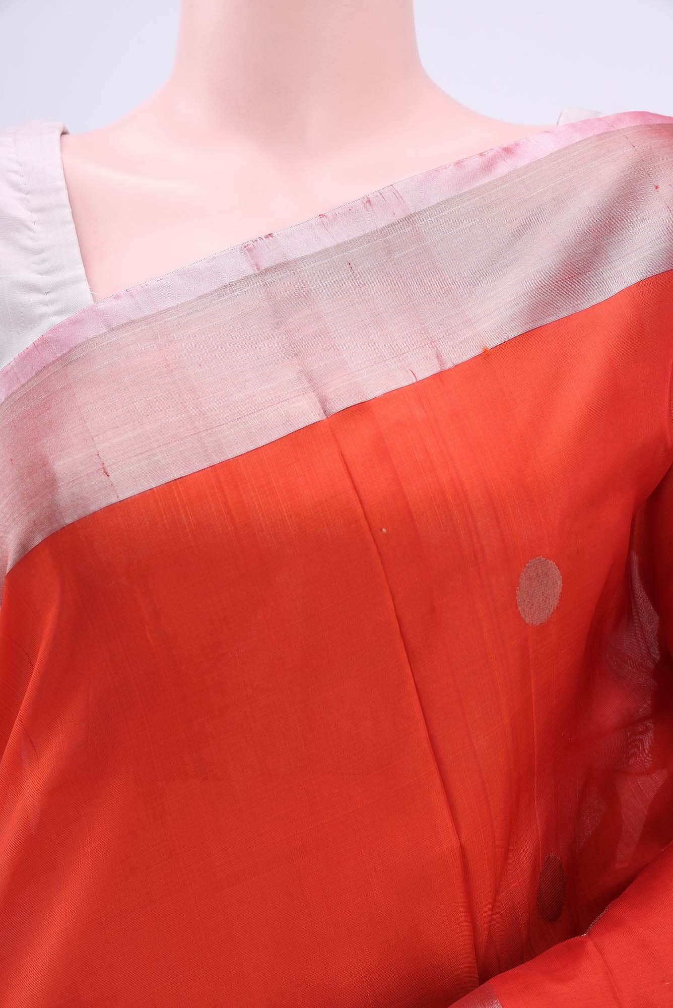 Orange Uppada Silk Saree