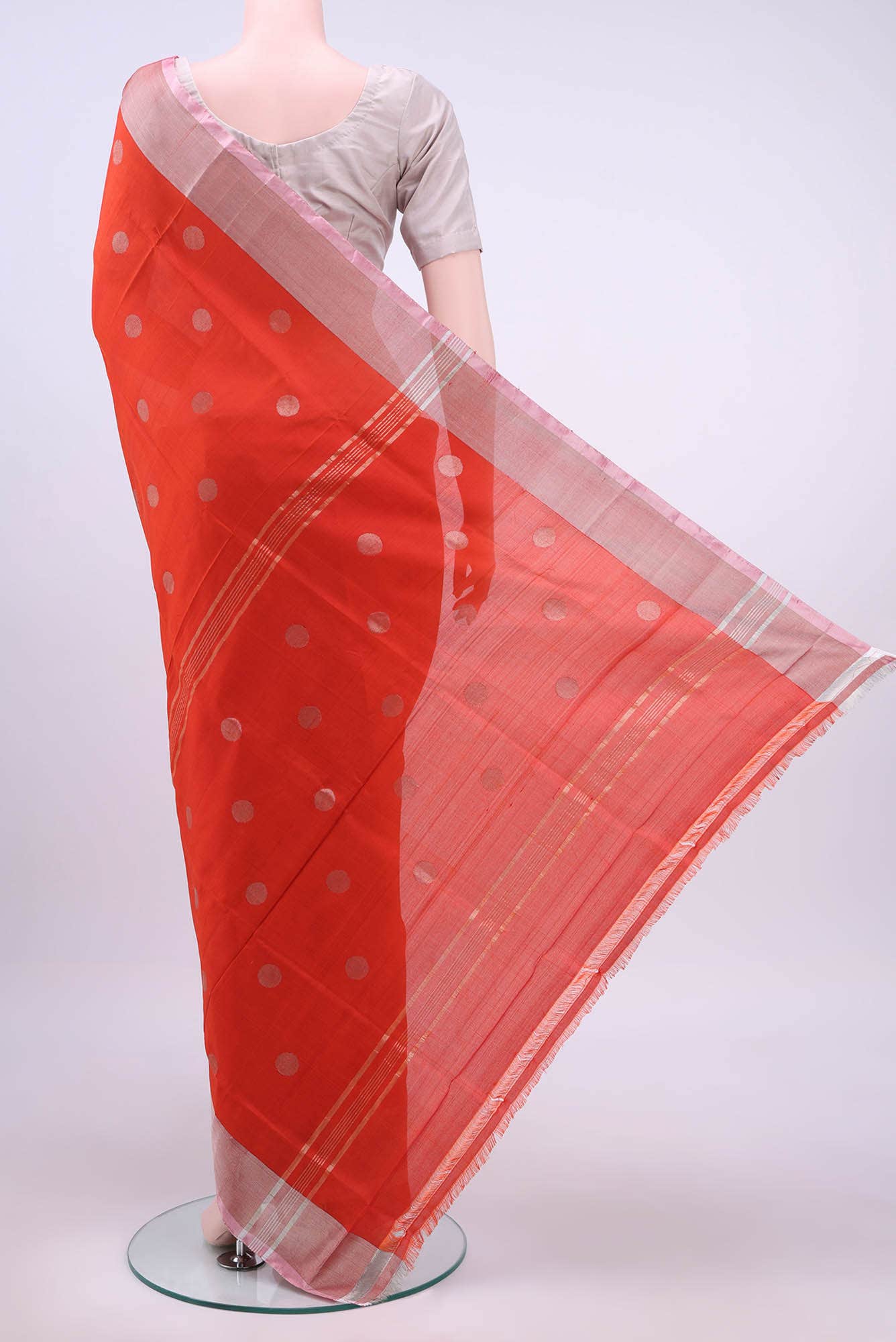 Orange Uppada Silk Saree