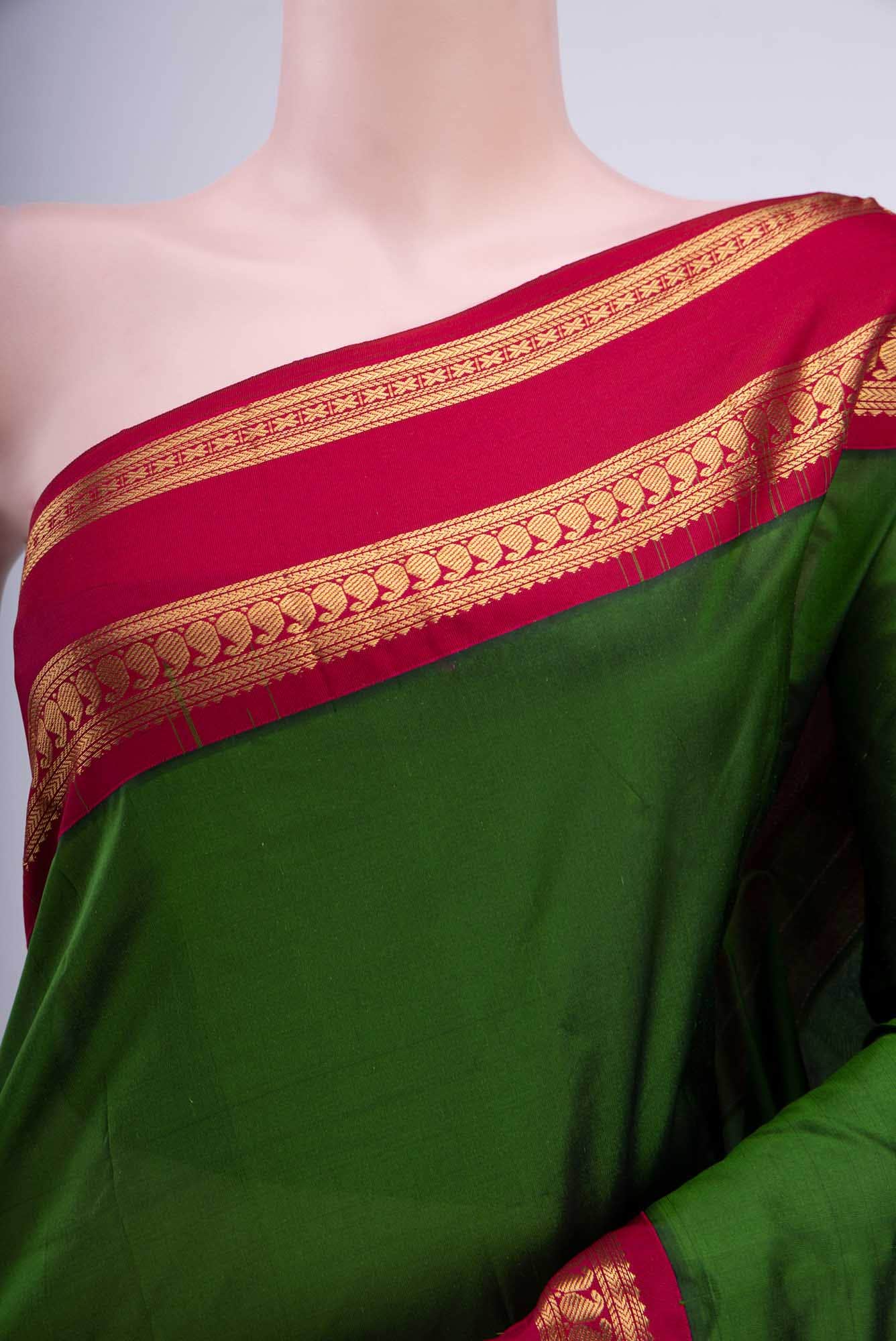 Green Blended Bangalore Silk Saree