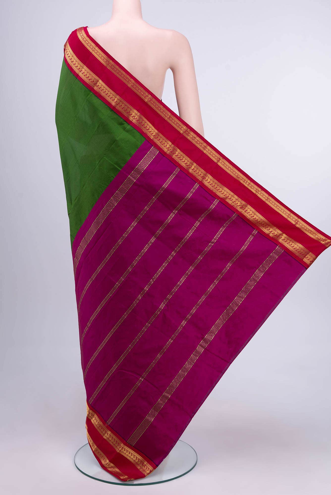 Green Blended Bangalore Silk Saree