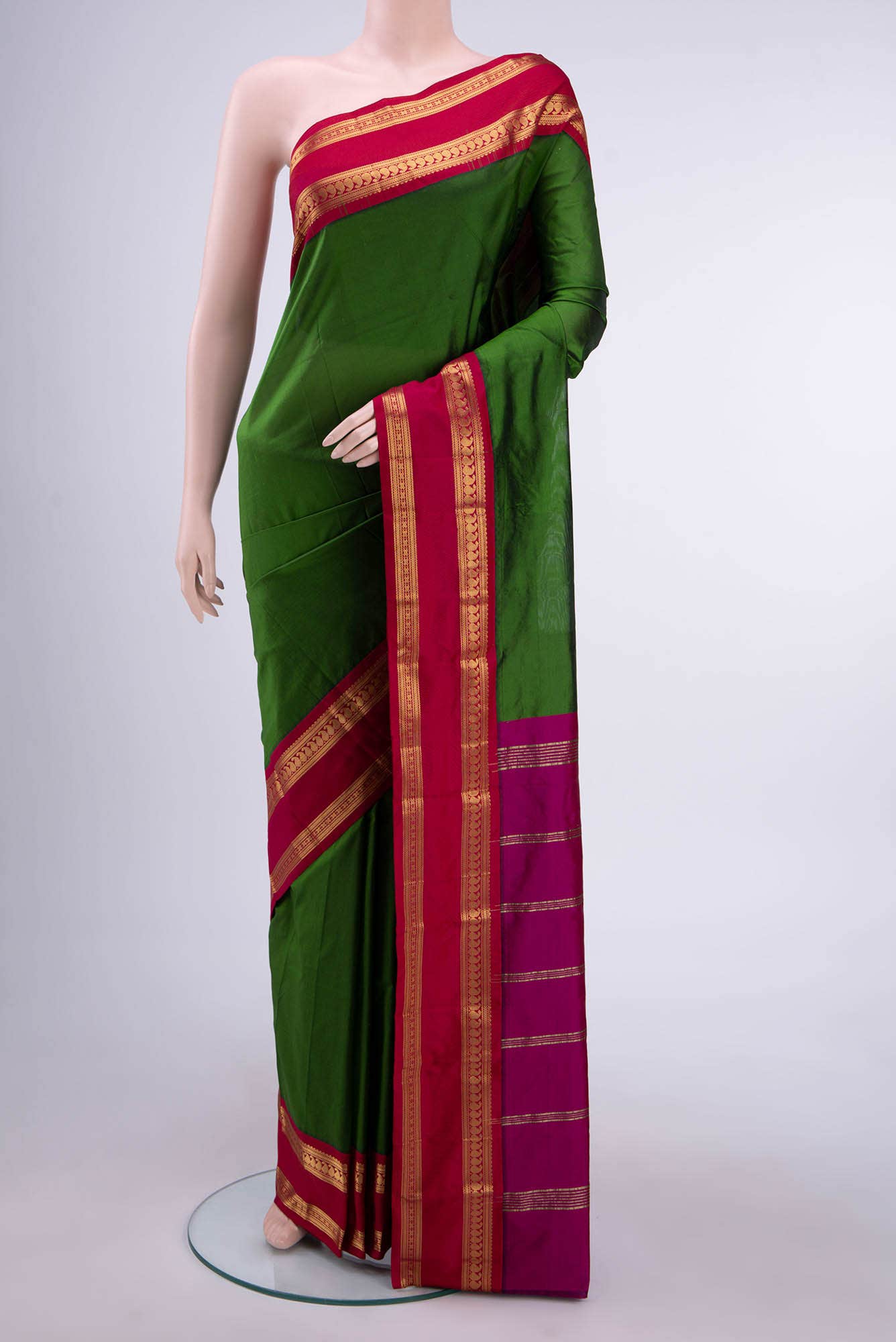 Green Blended Bangalore Silk Saree