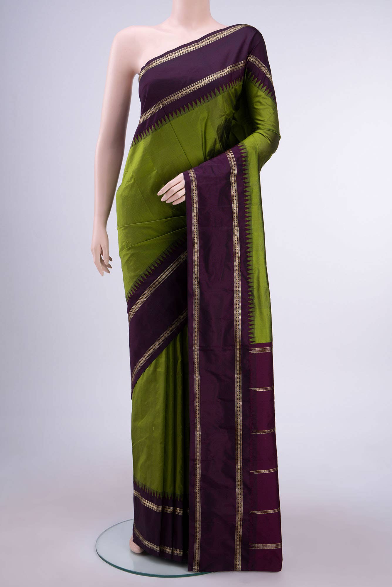 Green Blended Bangalore Silk Saree