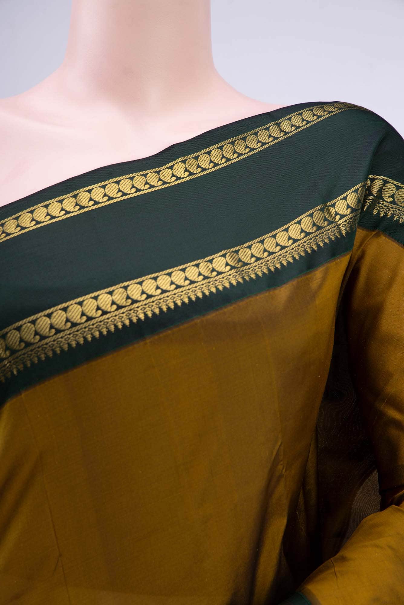Golden Blended Bangalore Silk Saree