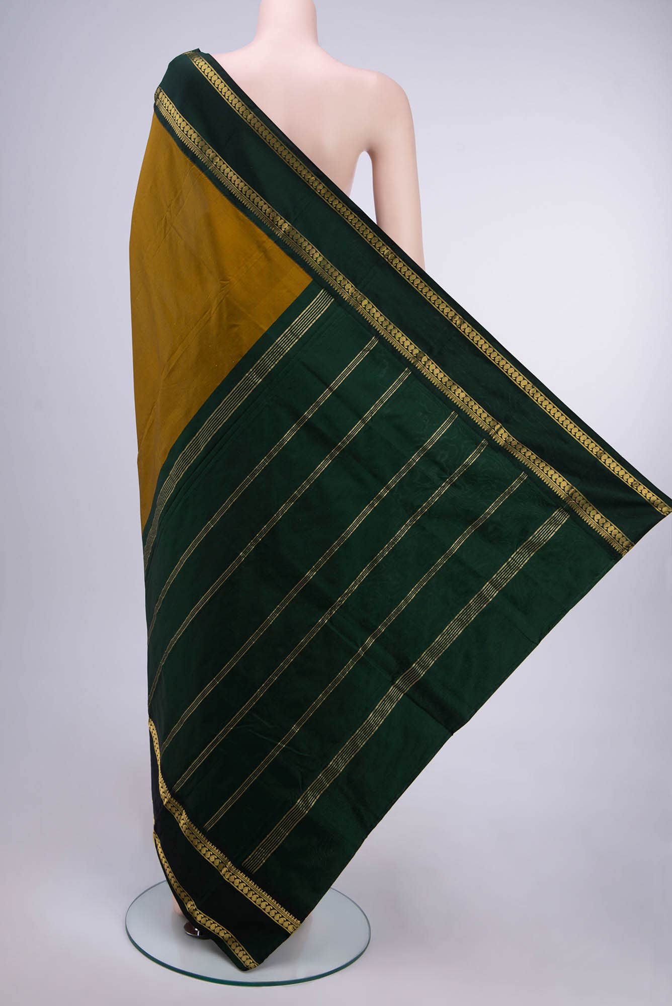 Golden Blended Bangalore Silk Saree