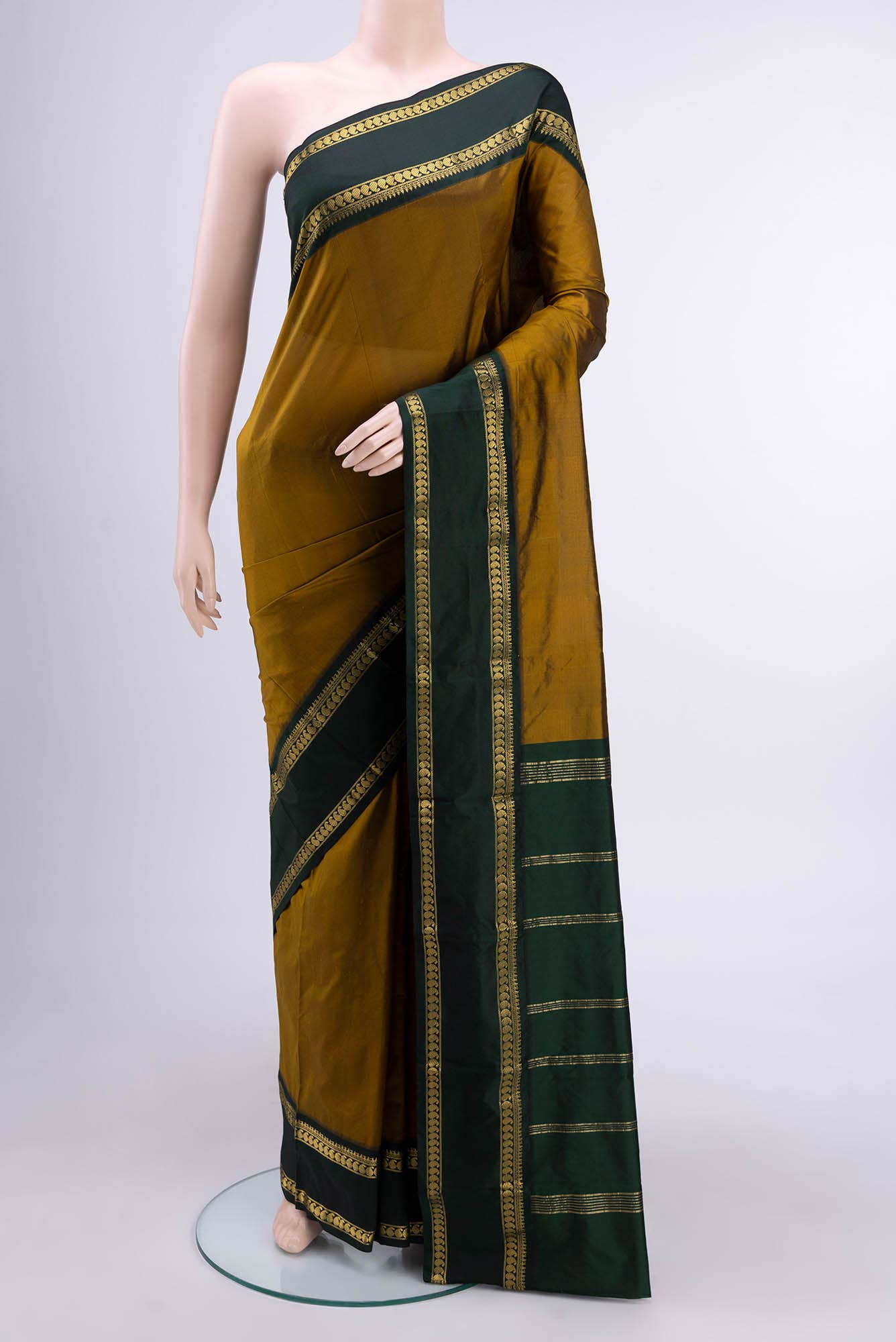 Golden Blended Bangalore Silk Saree