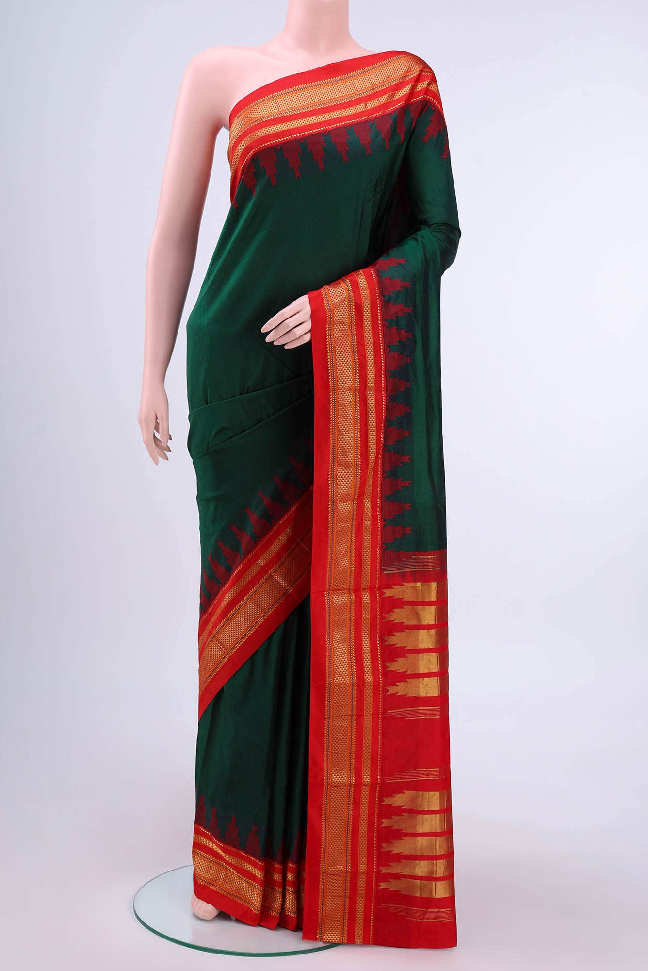 Green Blended Bangalore Silk Saree