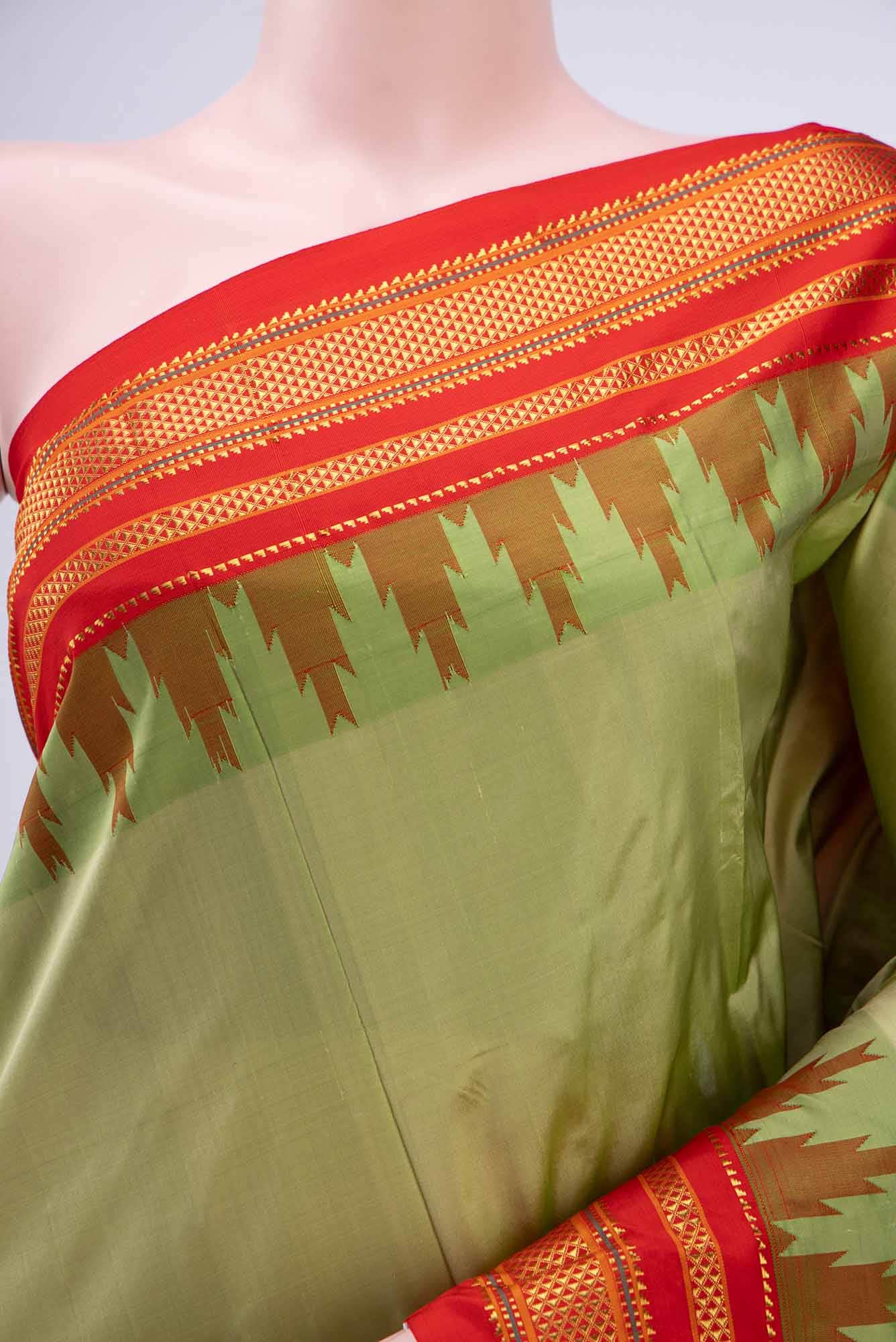 Green Blended Bangalore Silk Saree