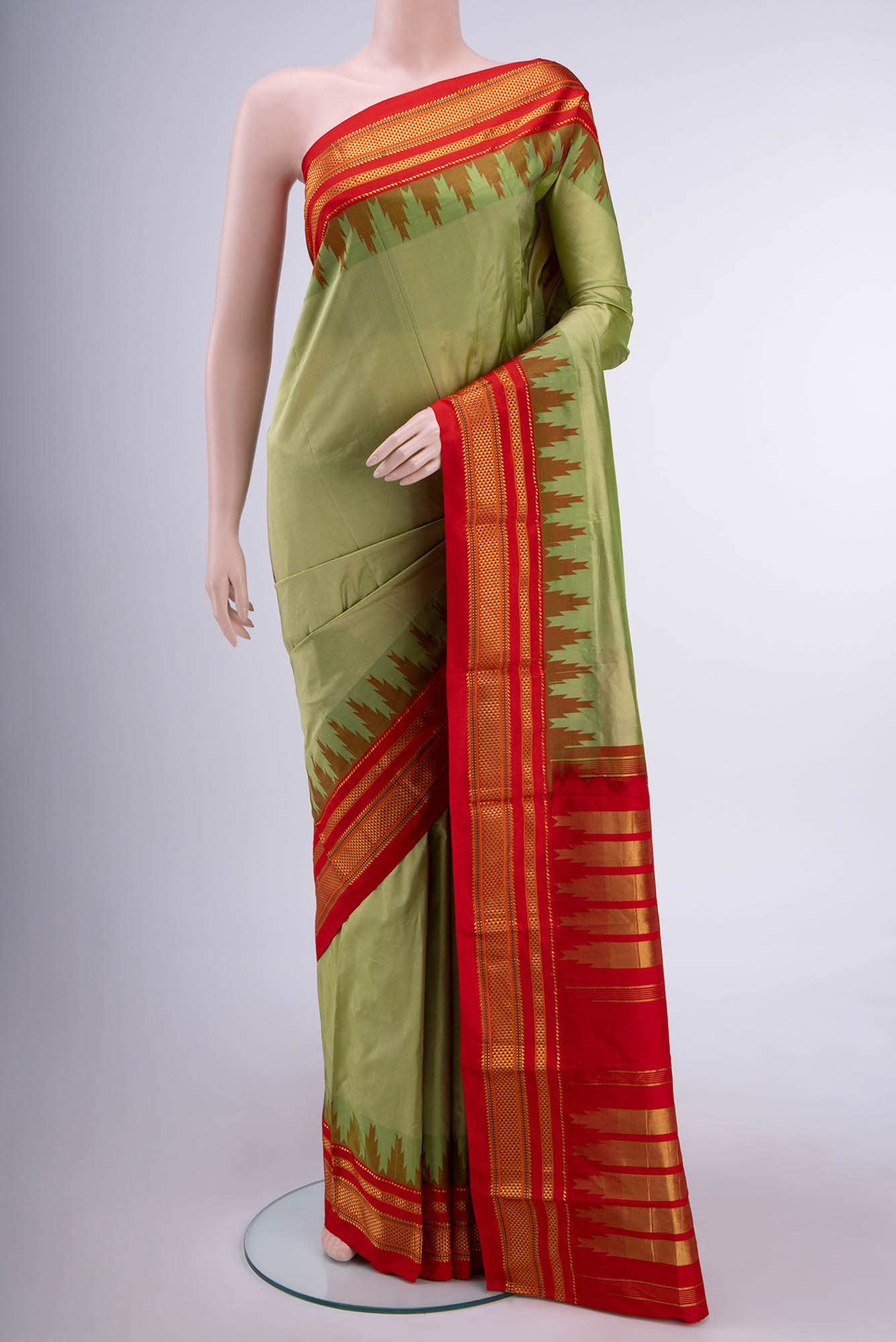 Green Blended Bangalore Silk Saree