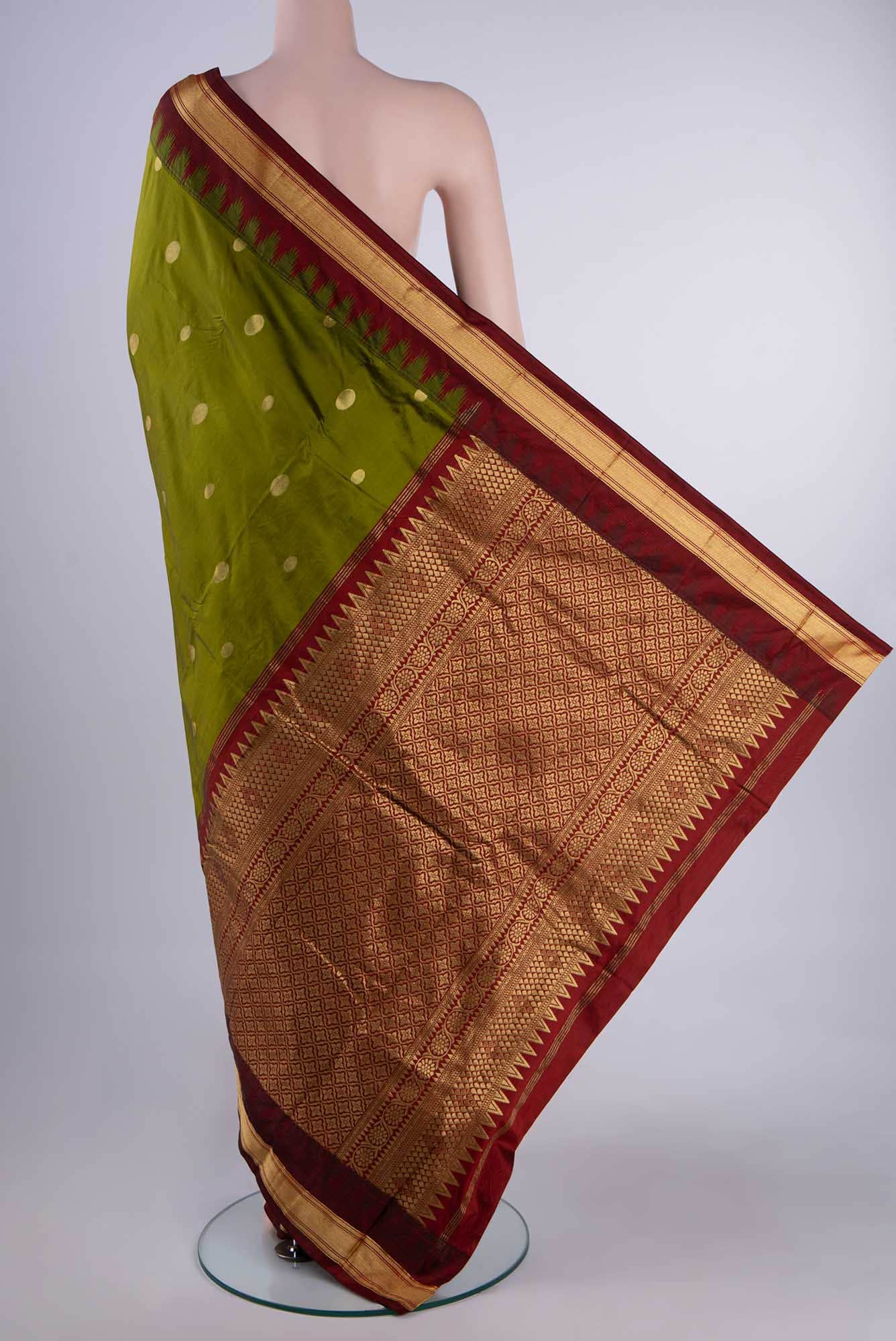 Green Blended Bangalore Silk Saree