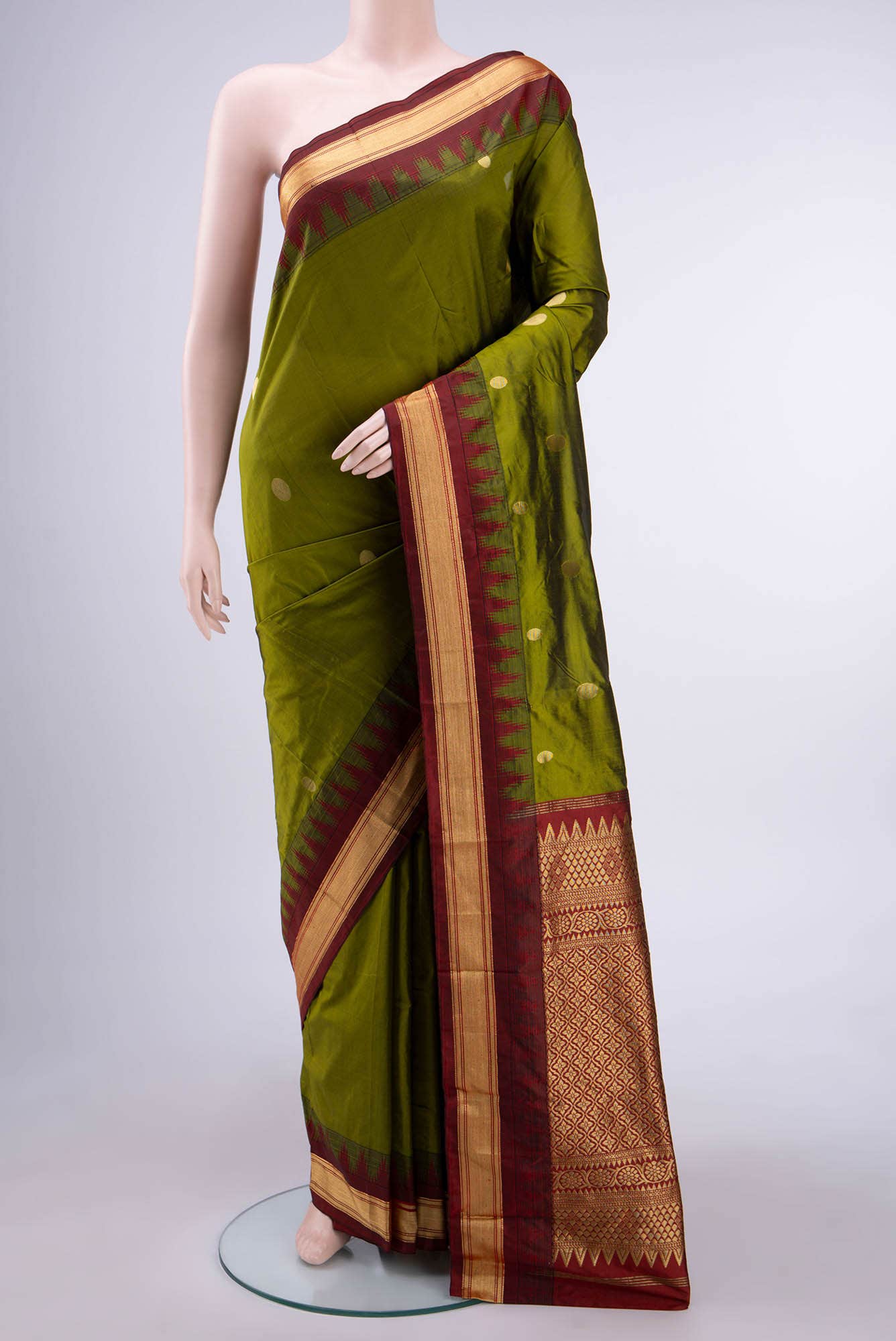 Green Blended Bangalore Silk Saree