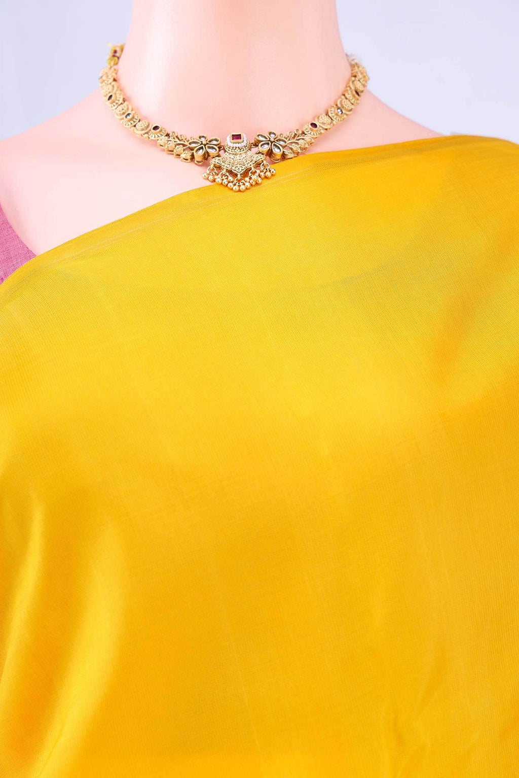 Yellow Kanchipuram Silk Saree