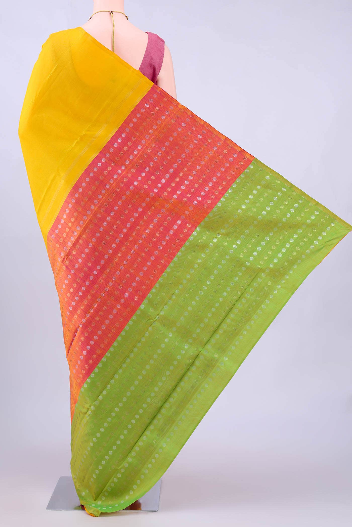 Yellow Kanchipuram Silk Saree