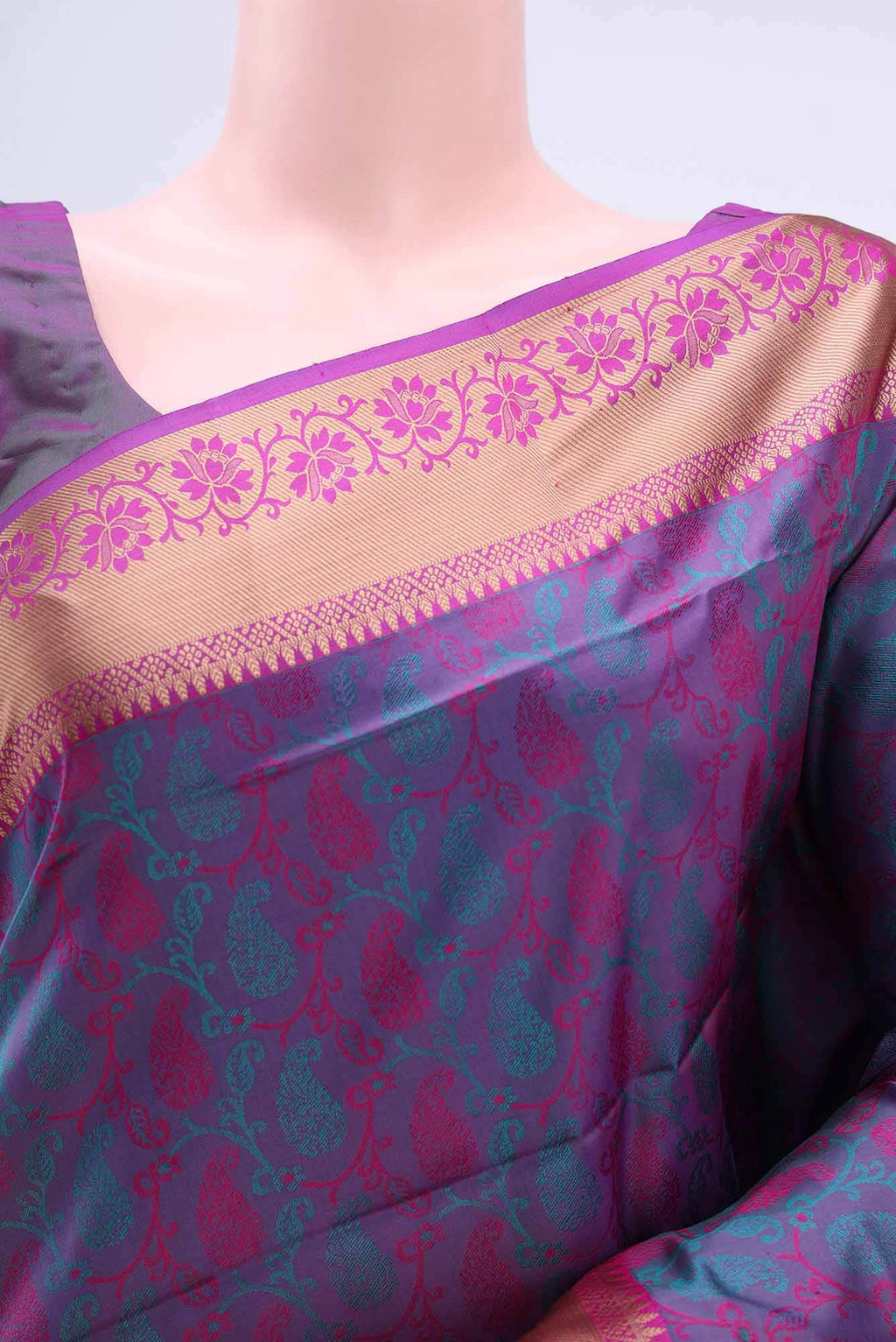 Dark Pink Coimbatore Silk Cotton Saree