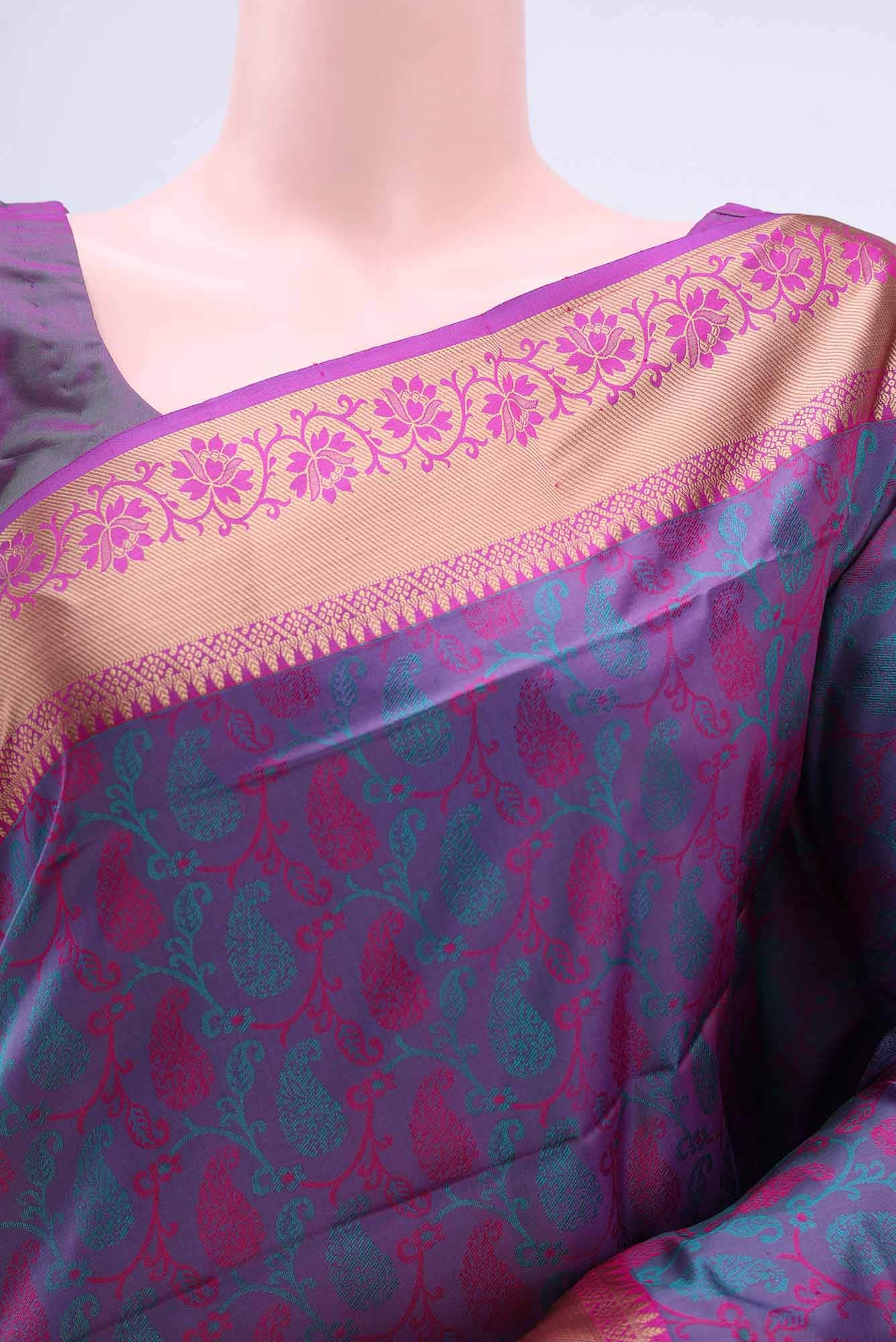 Dark Pink Coimbatore Silk Cotton Saree