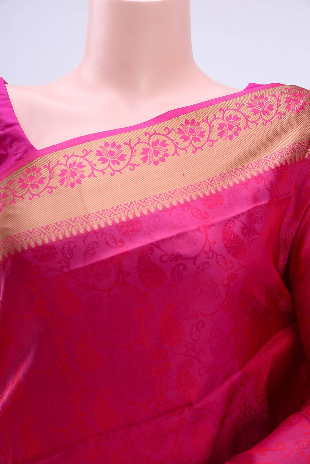 Dark Pink Coimbatore Silk Cotton Saree