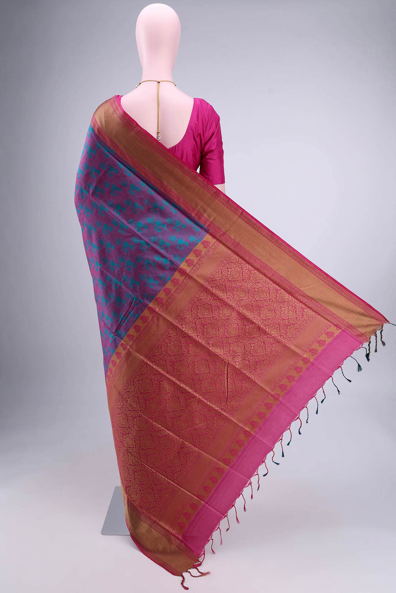 Dark Mauve Coimbatore Cotton Saree
