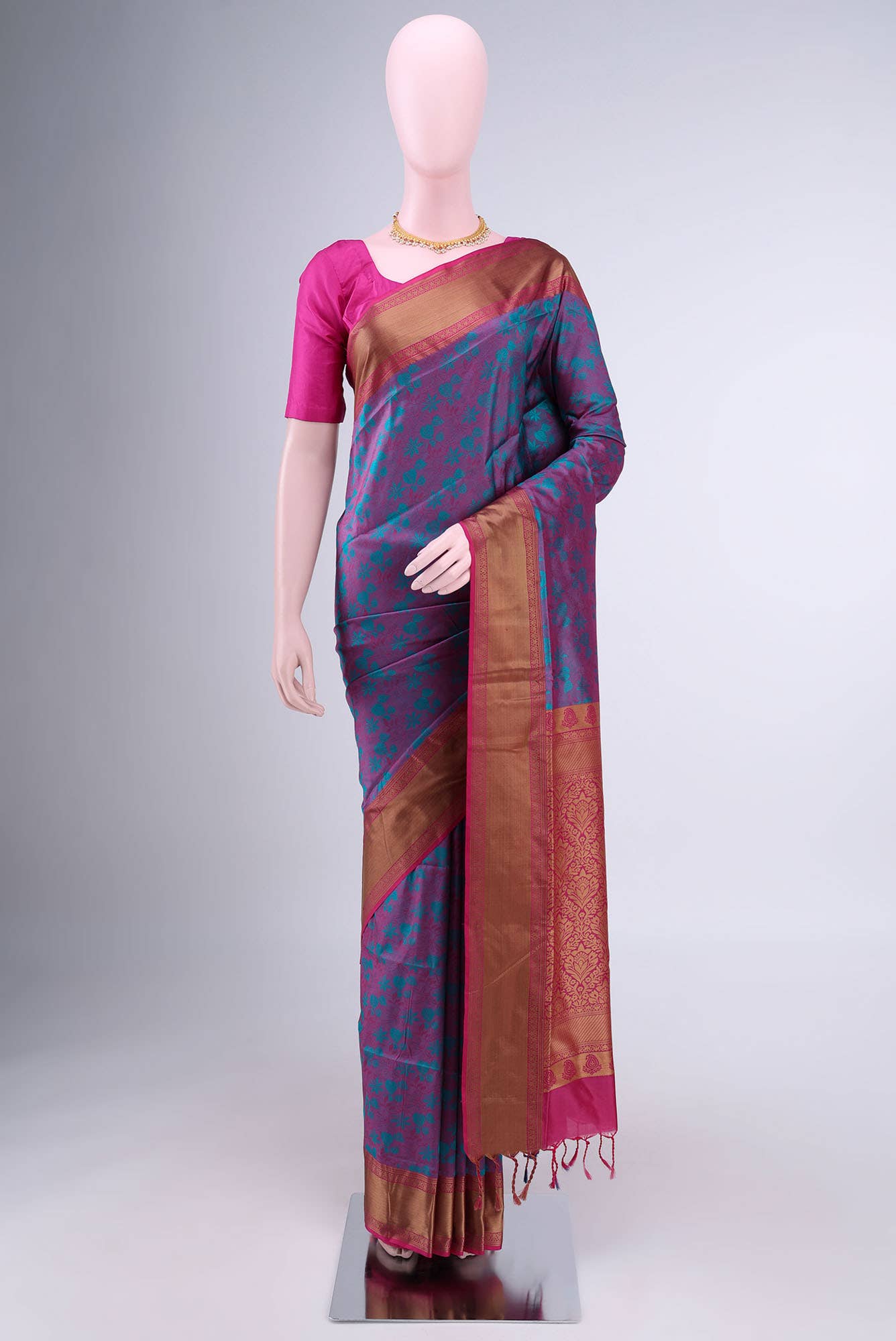 Dark Mauve Coimbatore Cotton Saree