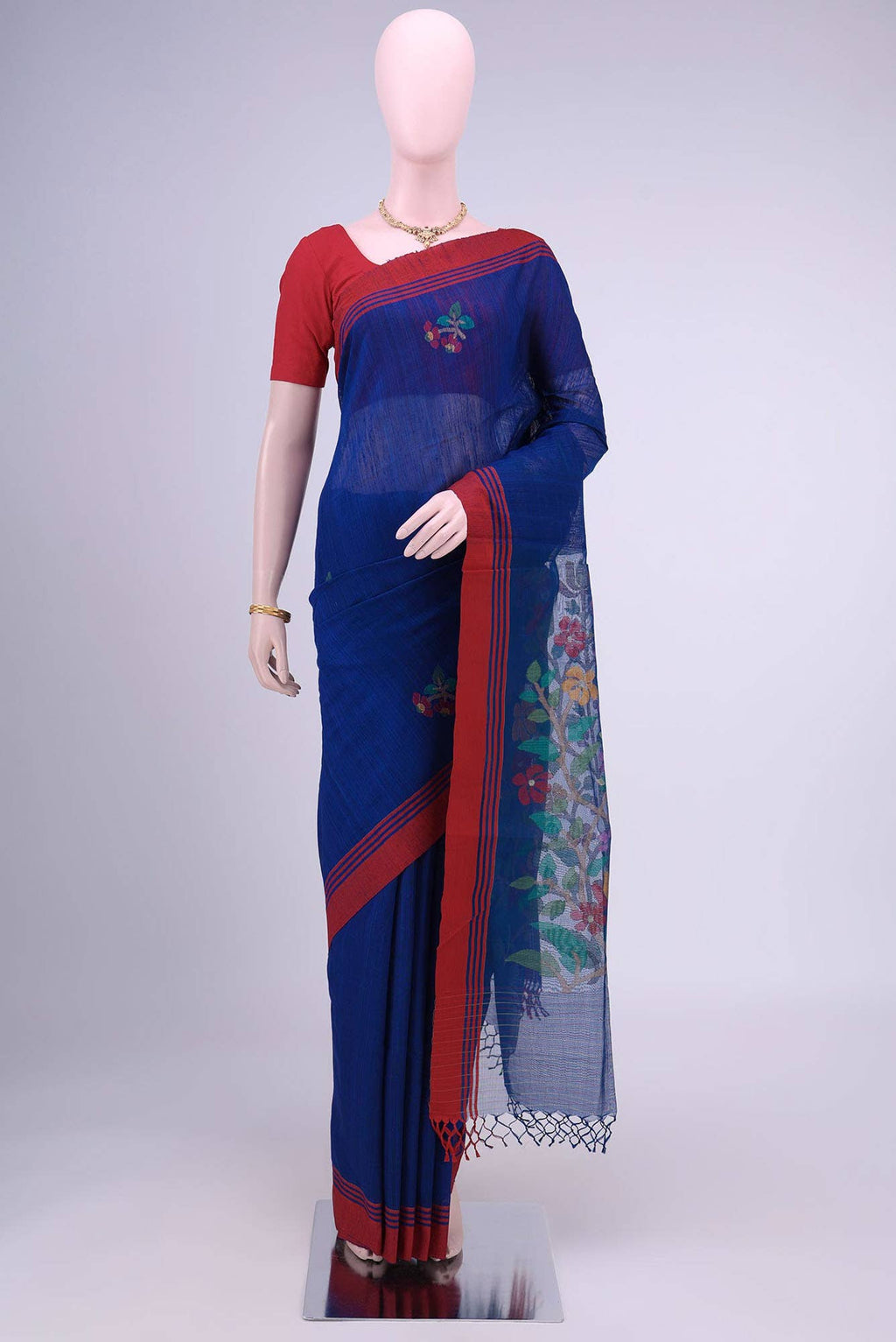 Blue Bengal Cotton - Others Saree