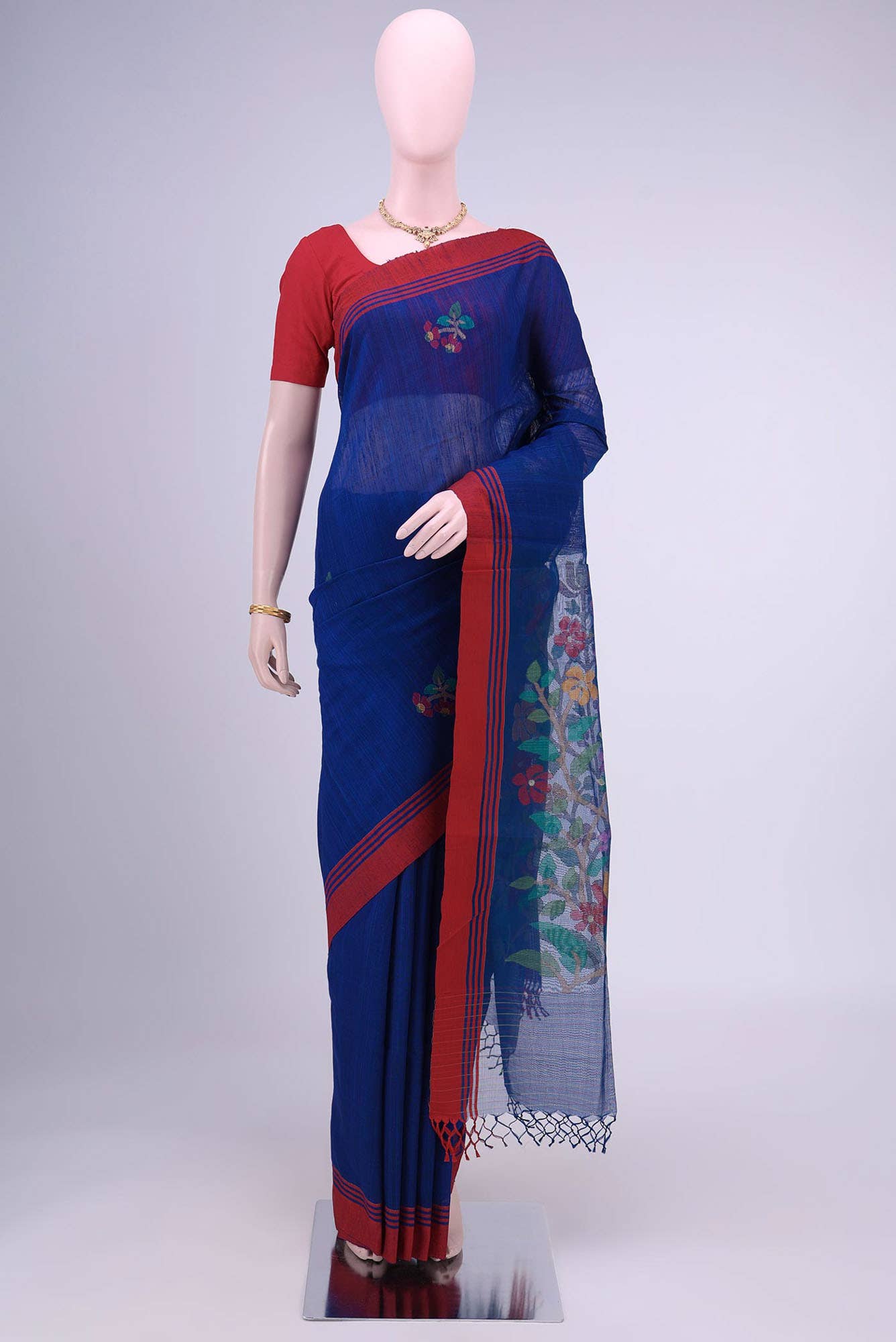 Blue Bengal Cotton - Others Saree