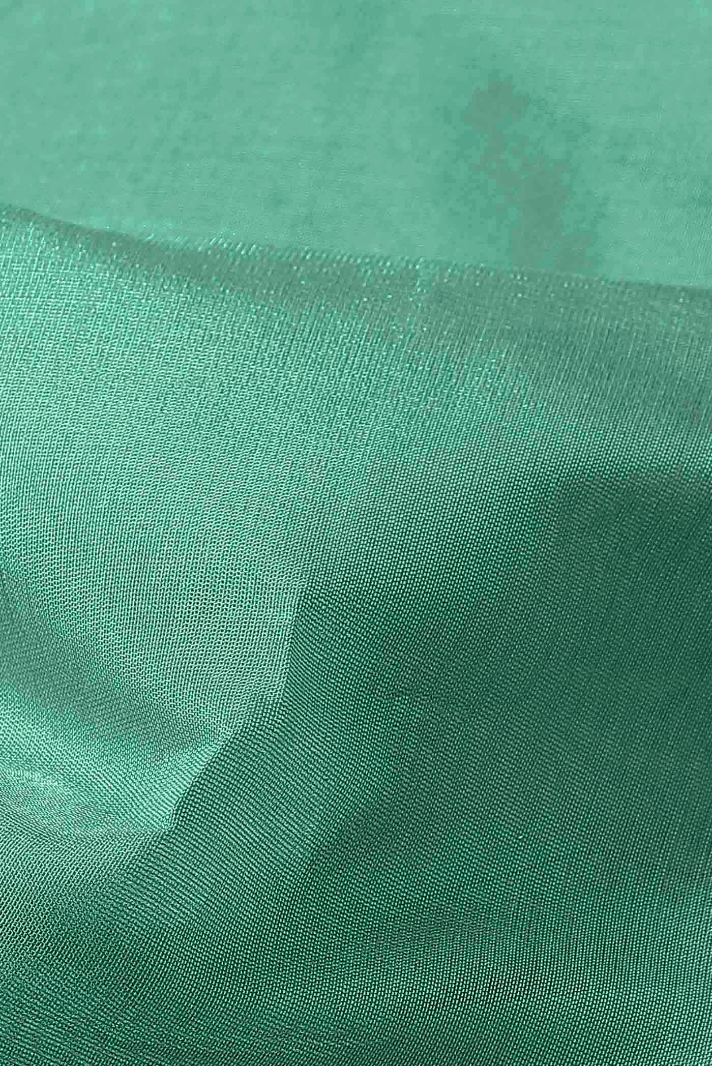 Green Chanderi Silk Cotton Saree