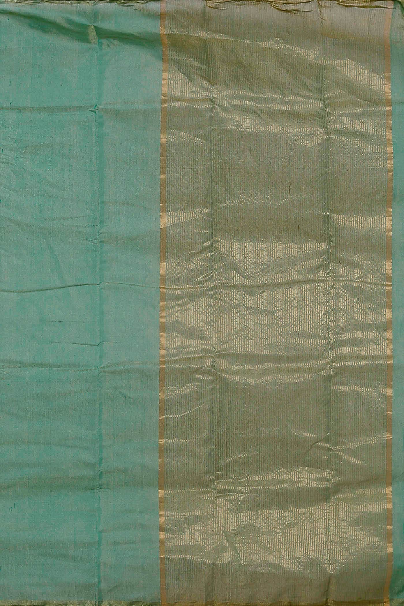 Green Chanderi Silk Cotton Saree