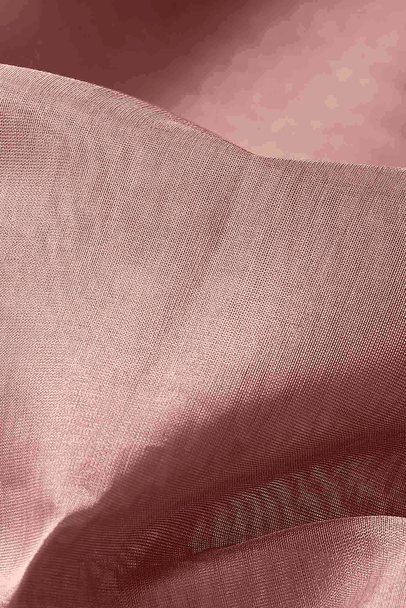 Rose Gold Chanderi Silk Cotton Saree