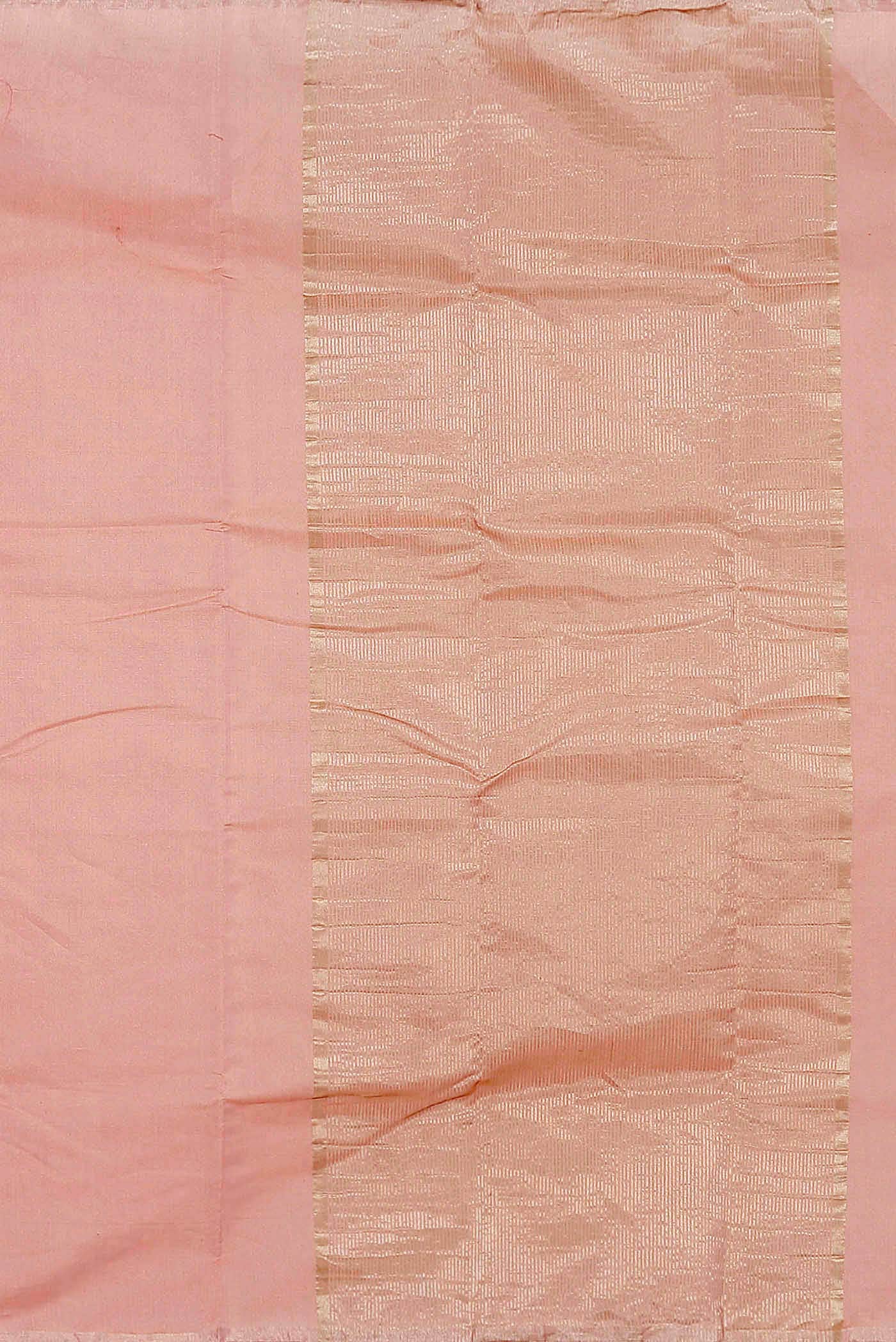 Rose Gold Chanderi Silk Cotton Saree