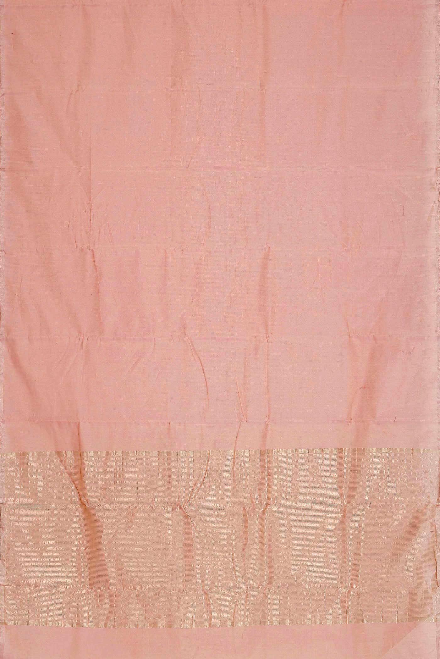 Rose Gold Chanderi Silk Cotton Saree