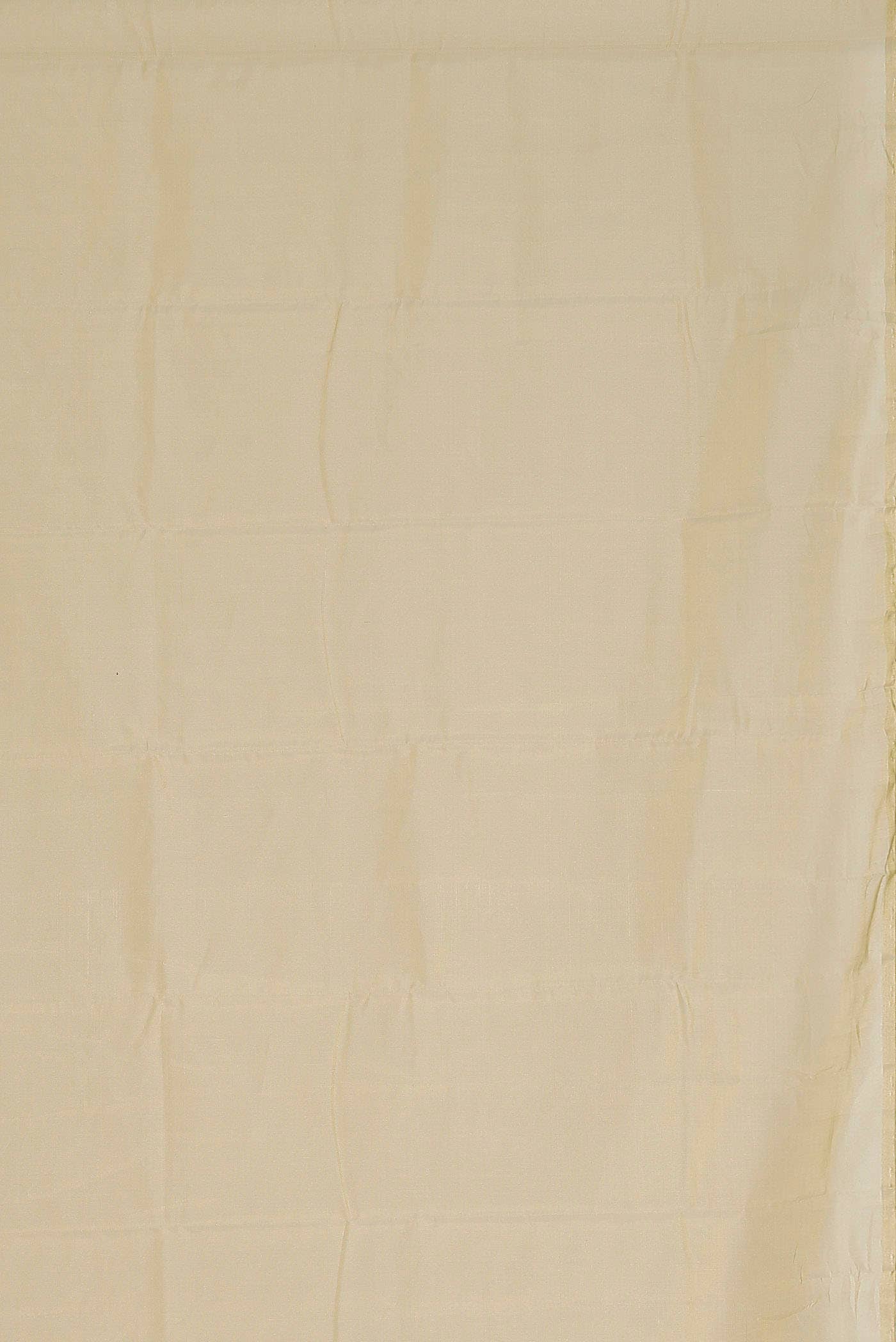 Cream Chanderi Silk Cotton Saree