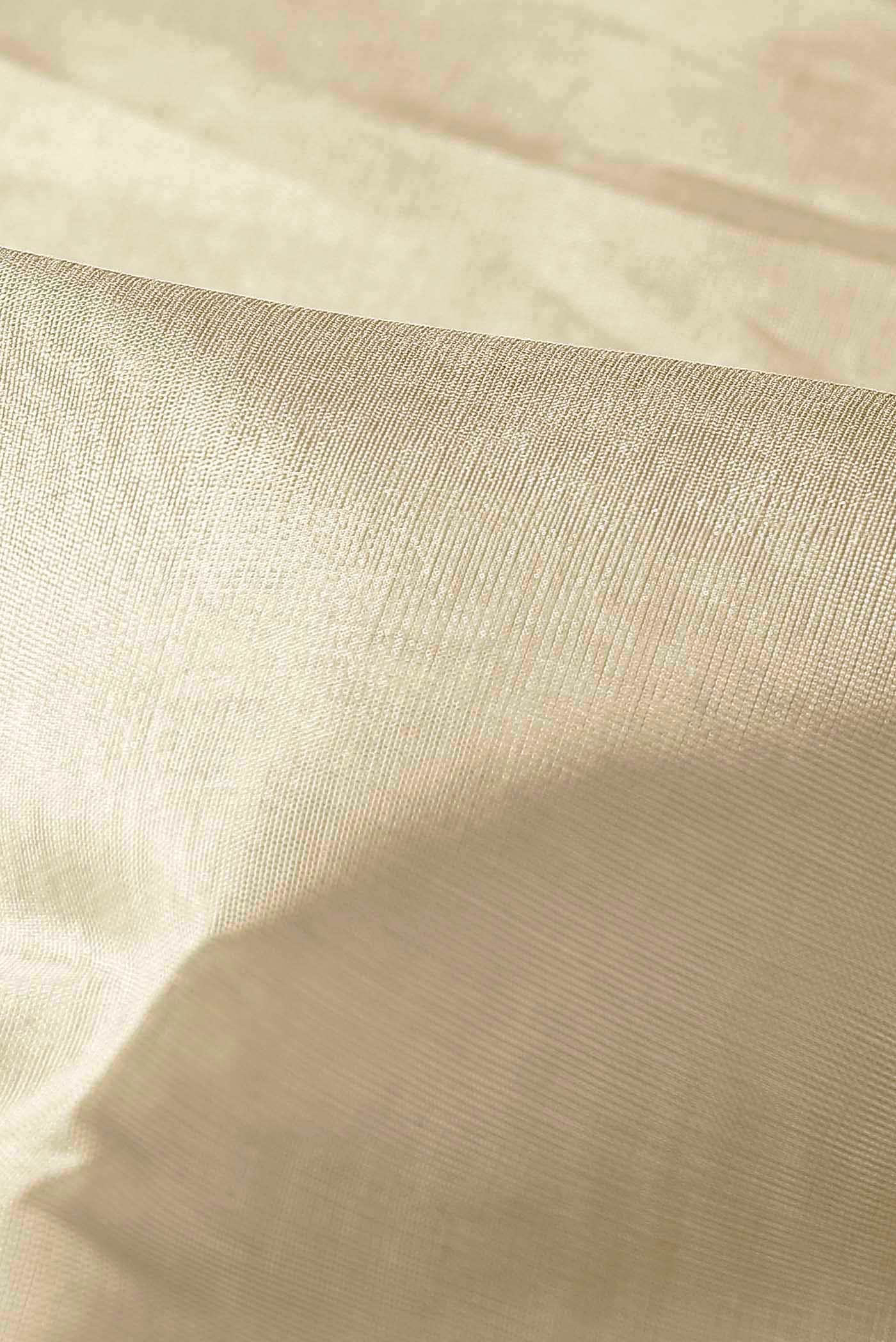 Cream Chanderi Silk Cotton Saree
