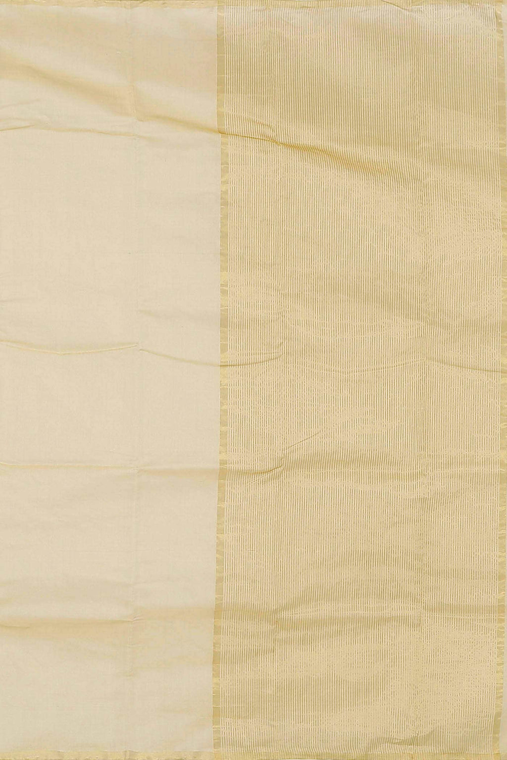 Cream Chanderi Silk Cotton Saree