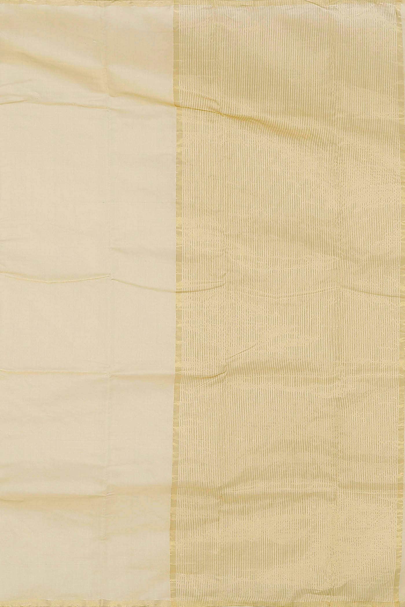 Cream Chanderi Silk Cotton Saree