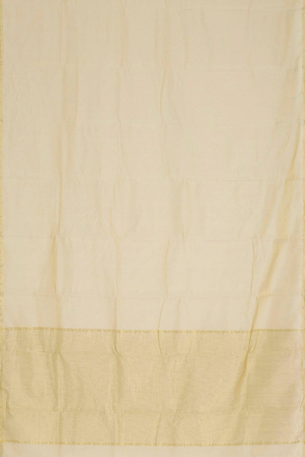 Cream Chanderi Silk Cotton Saree