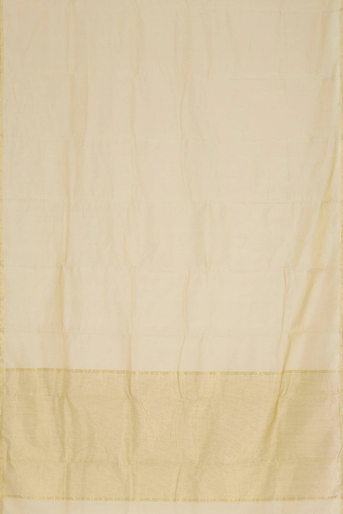 Cream Chanderi Silk Cotton Saree