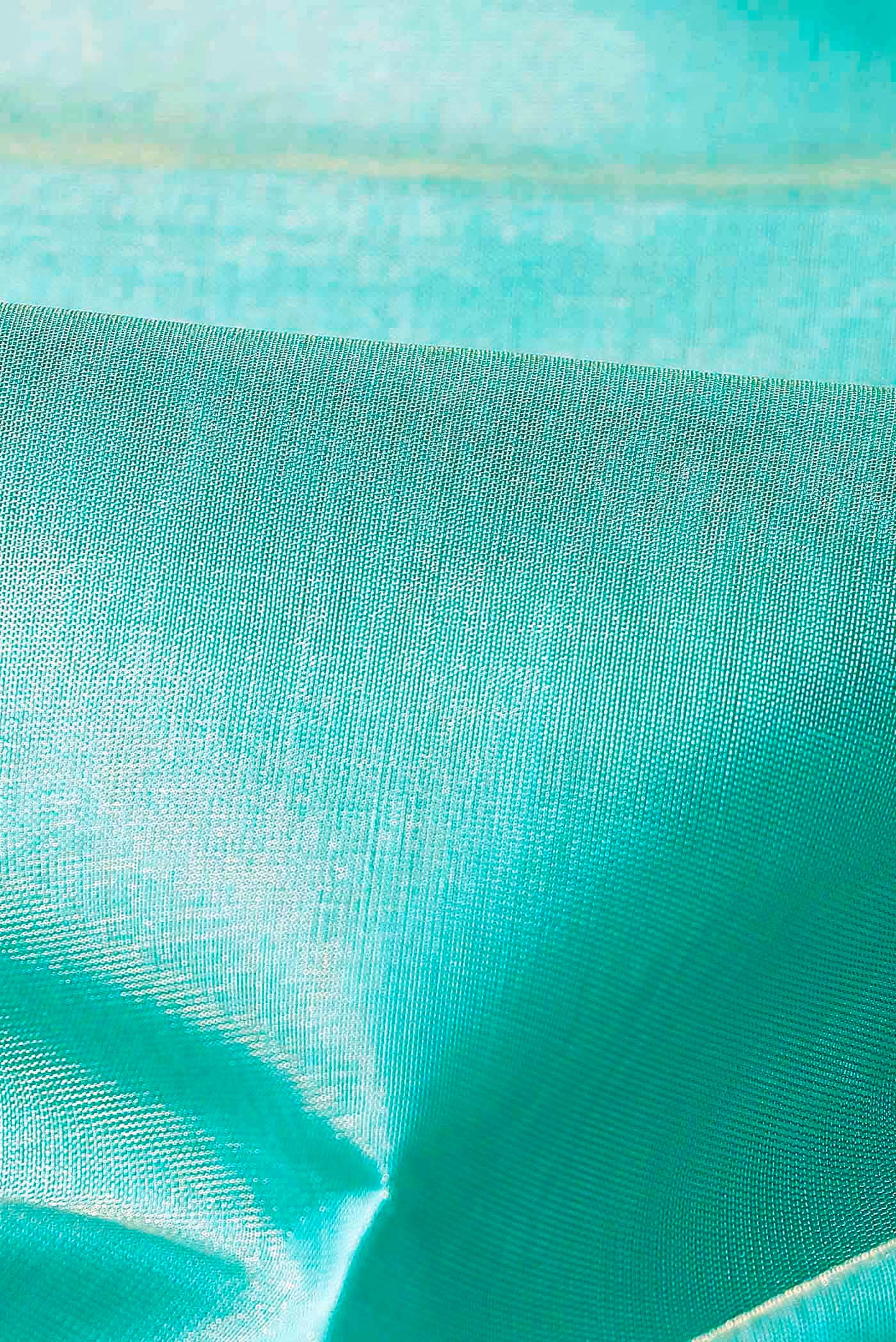 Turquoise Chanderi Silk Cotton Saree