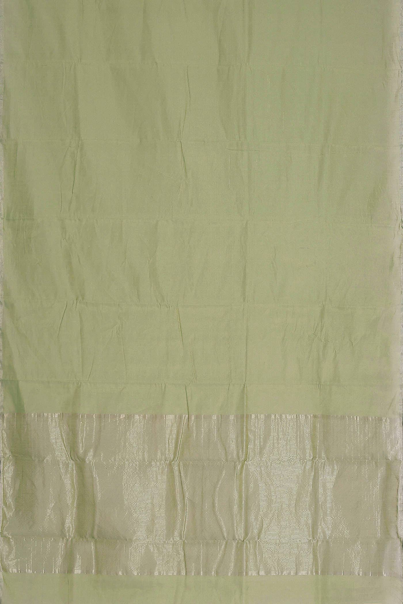 Light Green Chanderi Silk Cotton Saree
