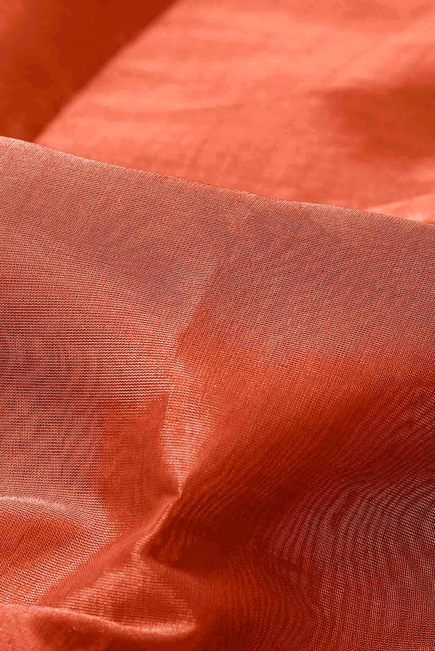 Orange Chanderi Silk Cotton Saree