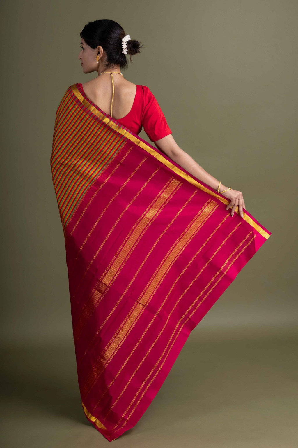 Mustard Kanchipuram Saree