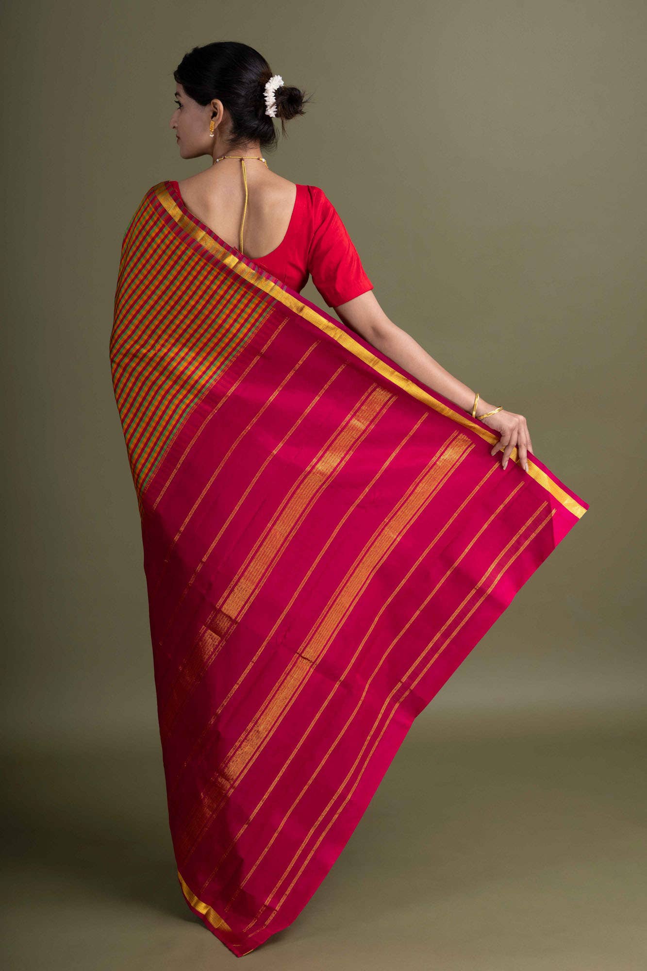 Mustard Kanchipuram Saree